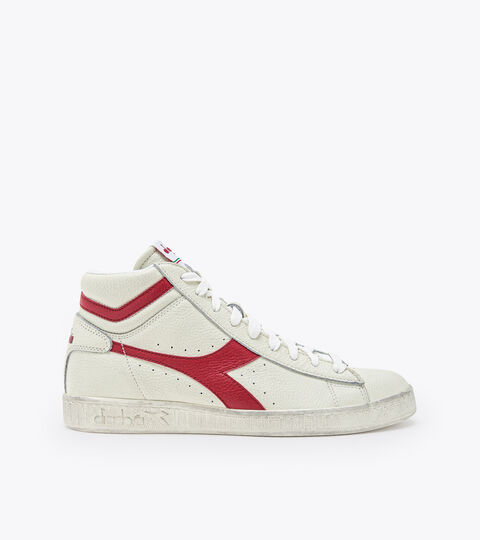 Sporty sneakers - Unisex GAME L HIGH WAXED WHITE/RED PEPPER - Diadora
