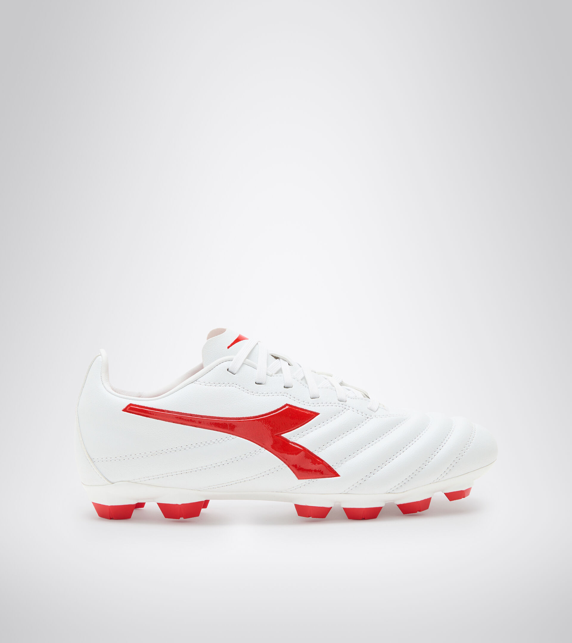 Botas de fútbol para superficies compactas - Hombre BRASIL ELITE2 R LPU BLANCO/ROJO MILAN - Diadora