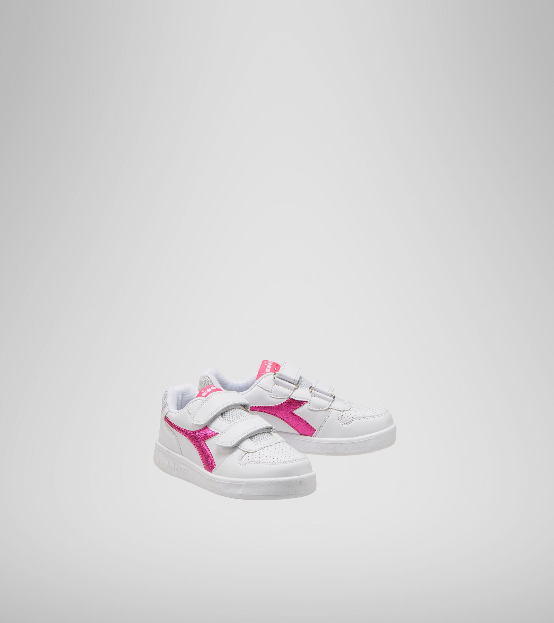 Sports shoes - Kids 4-8 years PLAYGROUND PS GIRL WHITE/PINK FLUO - Diadora