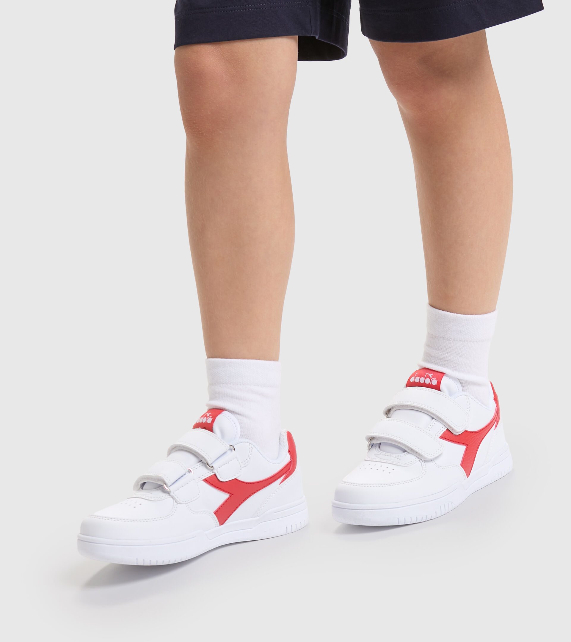 Sports shoes - Kids 4-8 years RAPTOR LOW PS WHITE/AURORA RED - Diadora