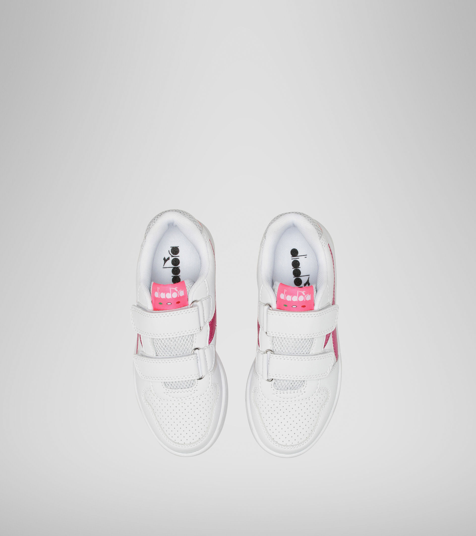 Sports shoes - Kids 4-8 years PLAYGROUND PS GIRL WHITE/PINK FLUO - Diadora