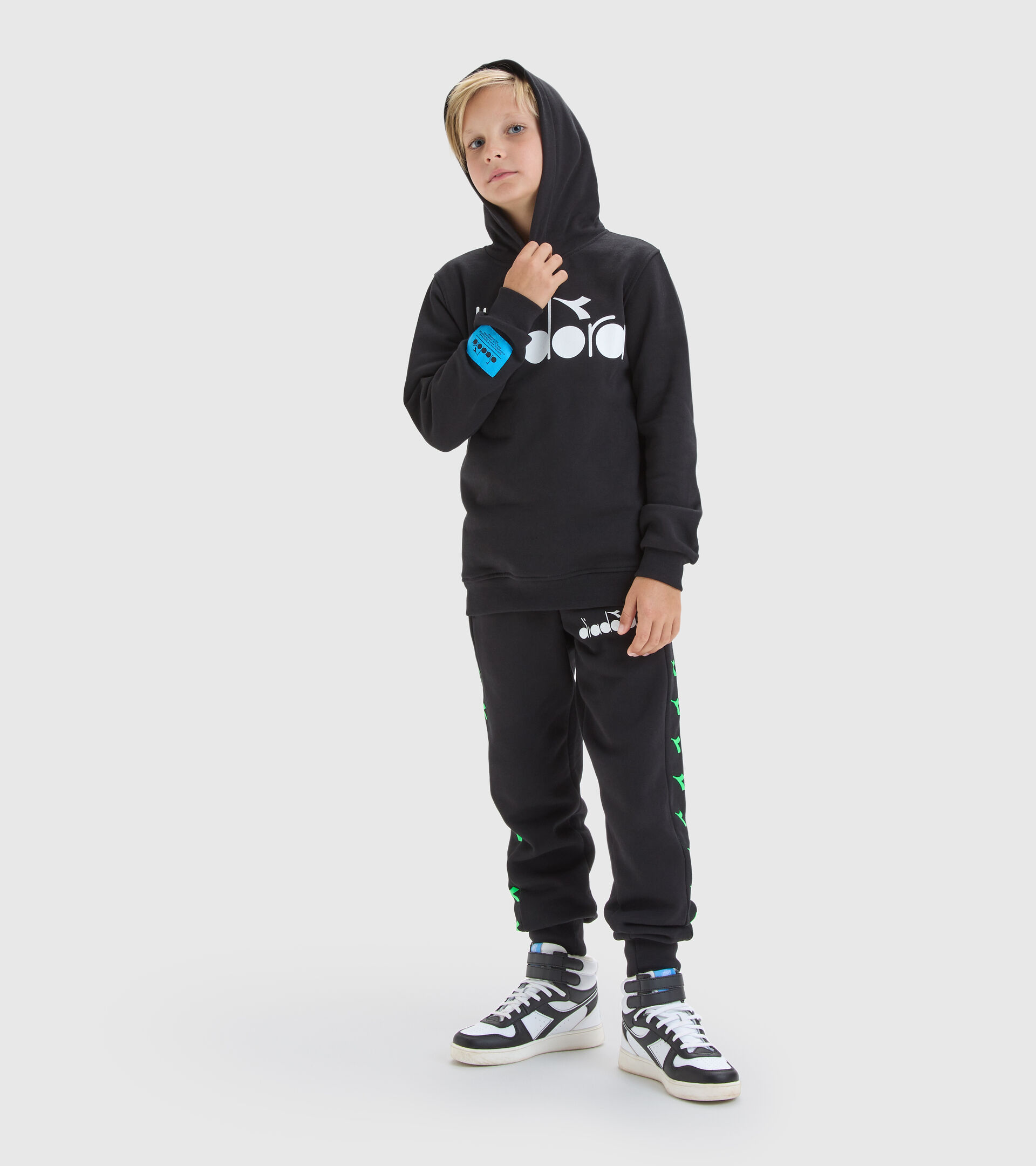 Sudadera con logotipo - Niño JB.HOODIE D BLACK/OFF WHITE - Diadora