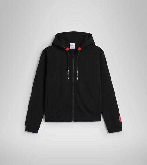 L. FZ HOODIE URBANITY, SCHWARZ Sportliches Sweatshirt - Damen L. FZ HOODIE URBANITY SCHWARZ - Diadora