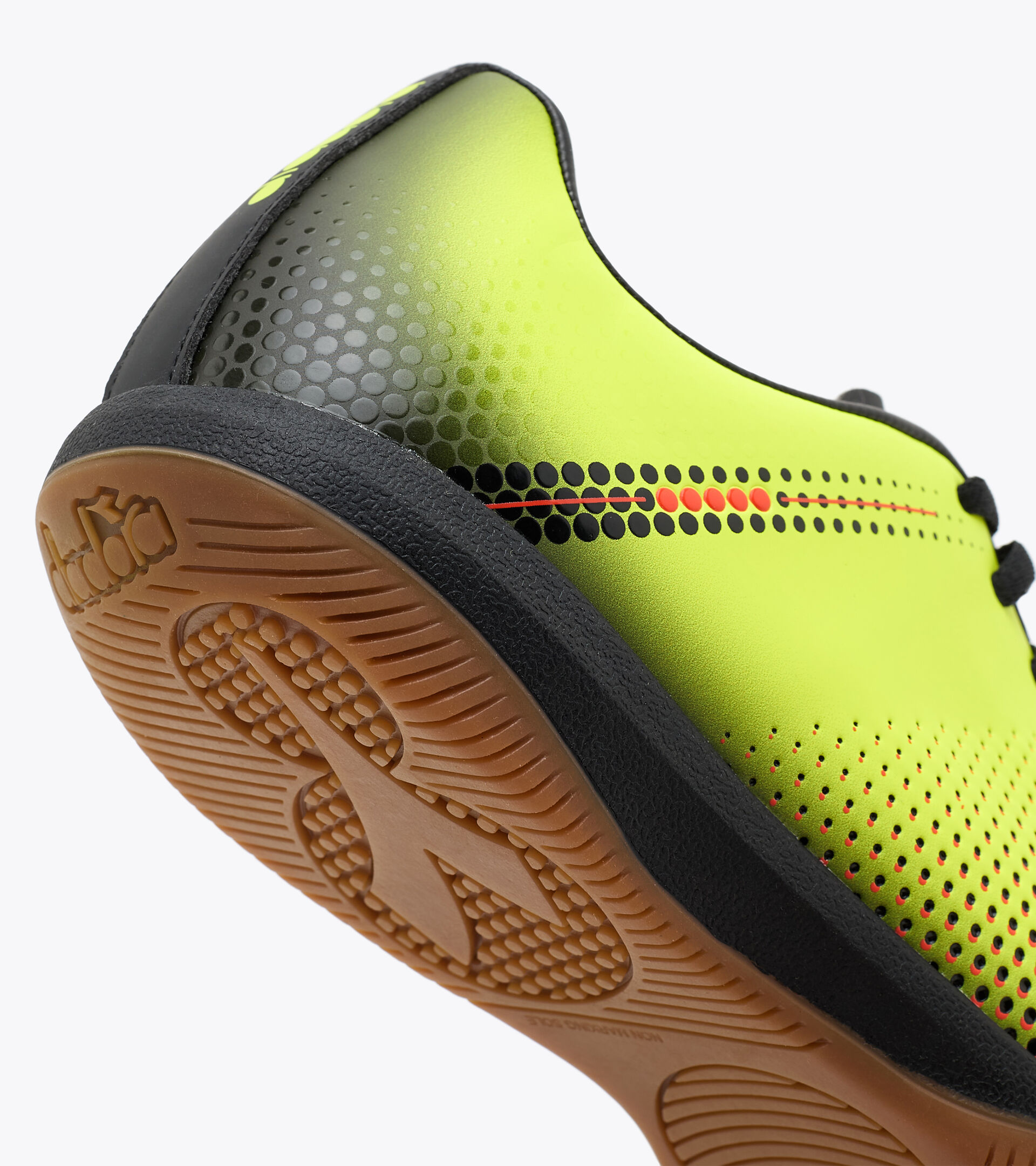 Indoor and parquet court futsal boots BOMBER IDR FLUO YELLOW DD/BLK/FLUO RED - Diadora