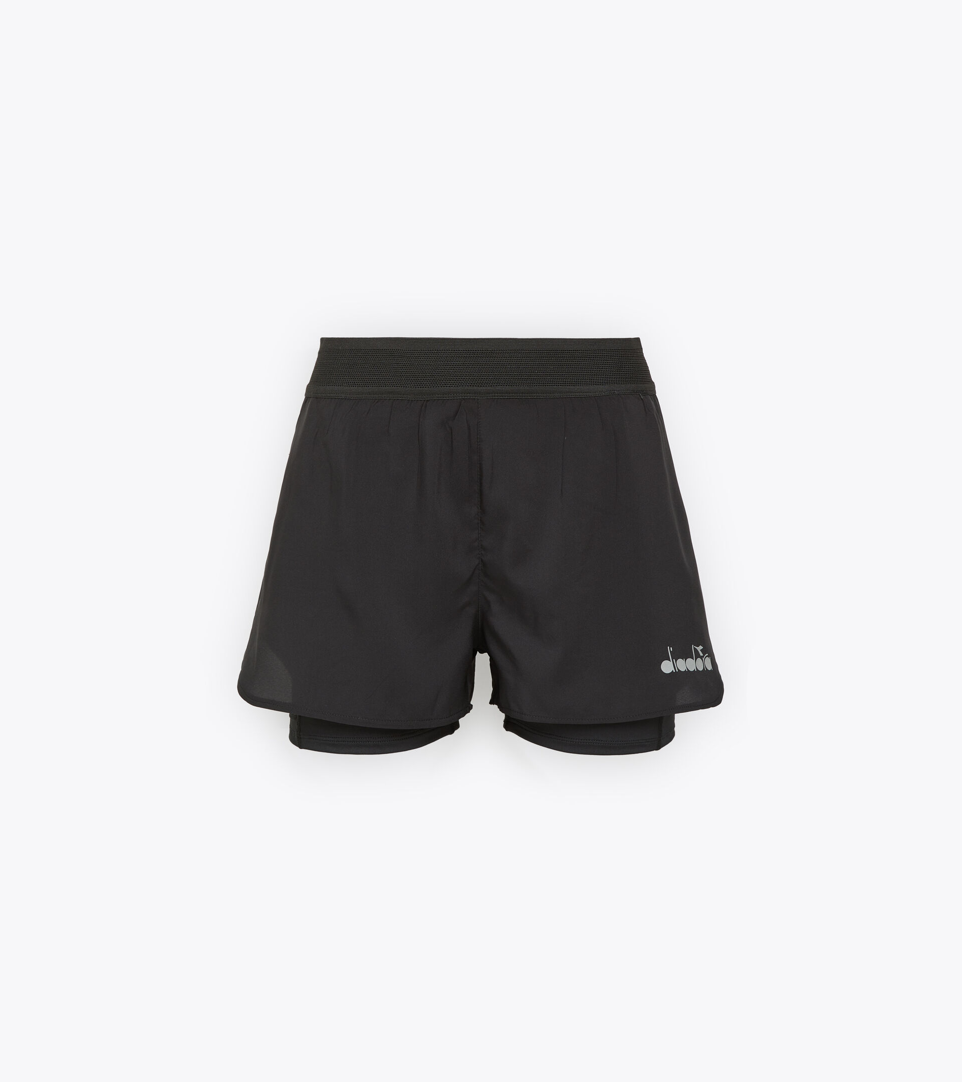 Running shorts - Women L. DOUBLE LAYER SHORTS BE ONE BLACK - Diadora