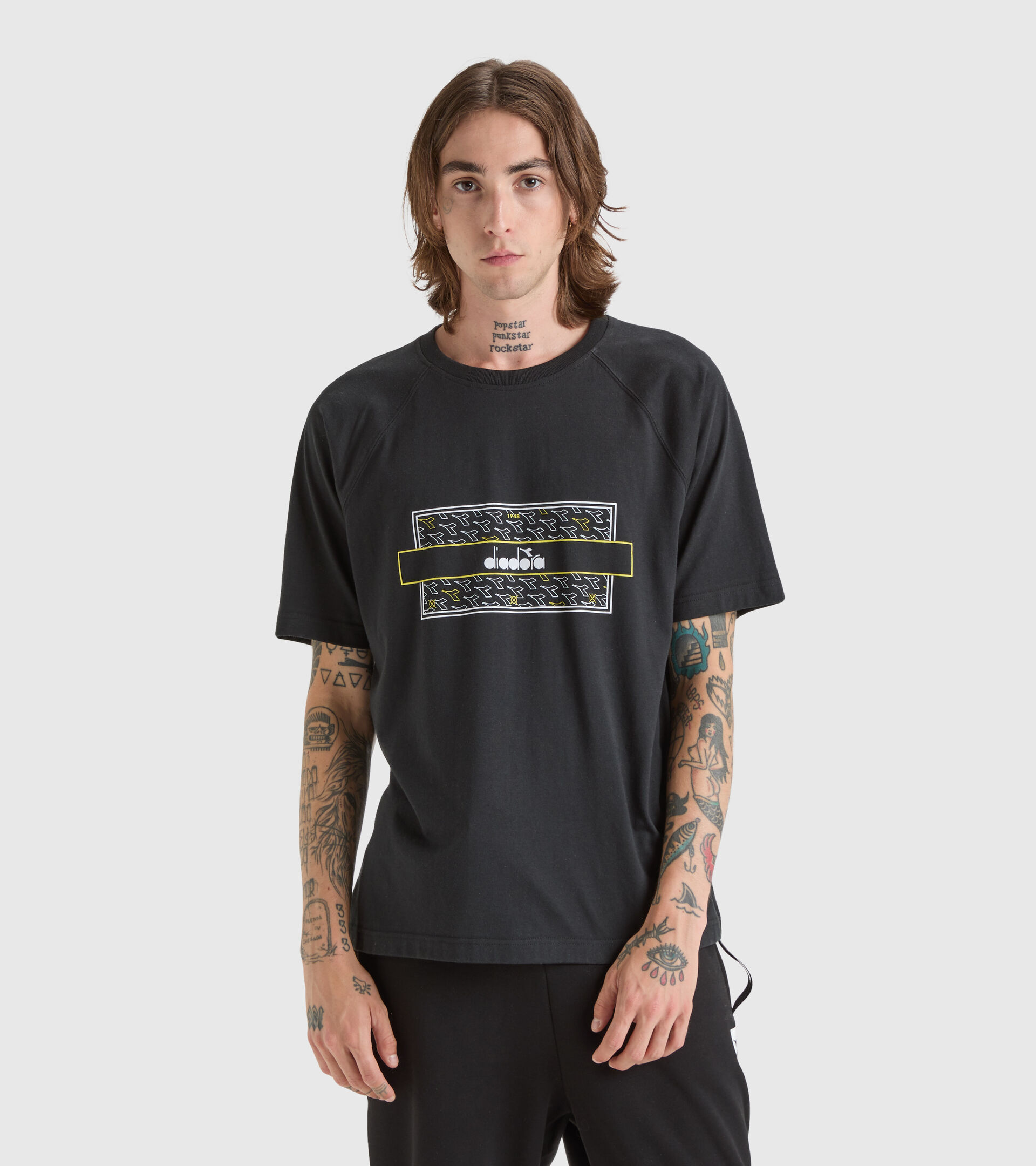 Cotton and polyester T-shirt - Men’s T-SHIRT SS URBANITY BLACK - Diadora