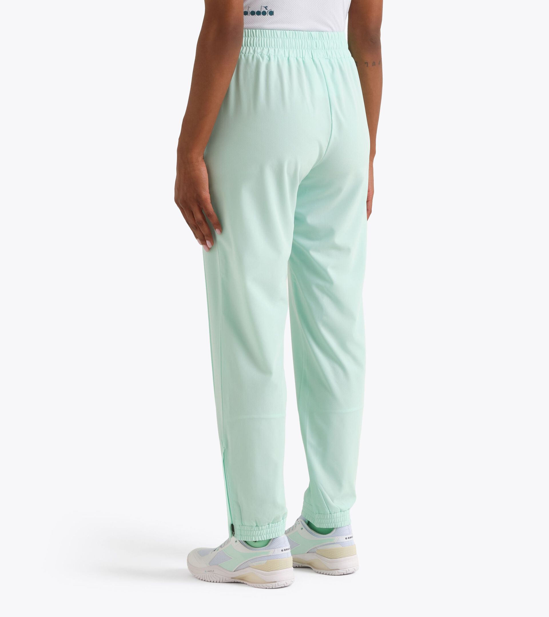 Tennis track pants made of recycled microfiber - Competition - Women&rsquo;s L. TRACK PANTS MATCH BAY GREEN - Diadora