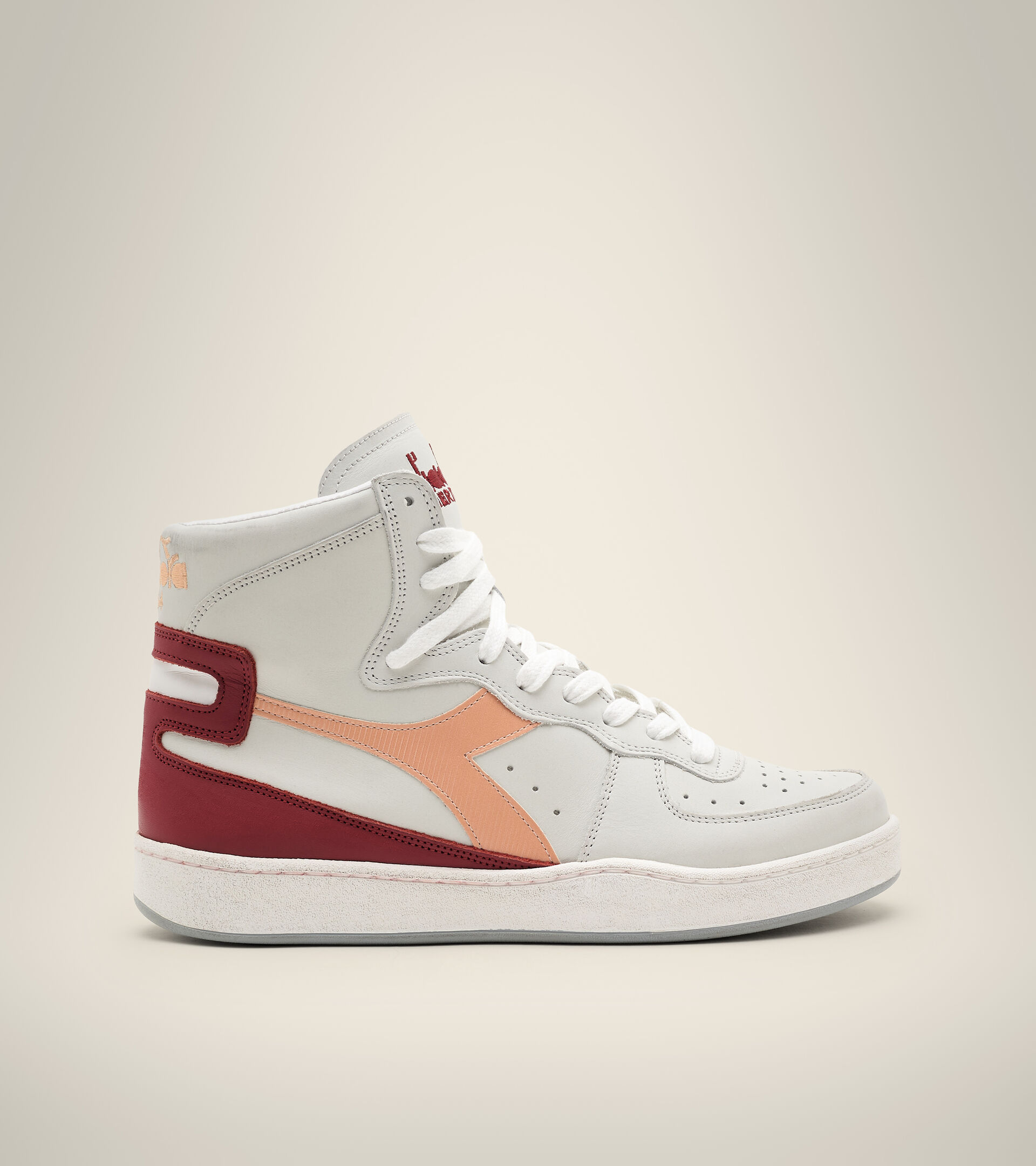 Heritage Trainer - Unisex MI BASKET USED WHITE/PEACH NOUGAT - Diadora