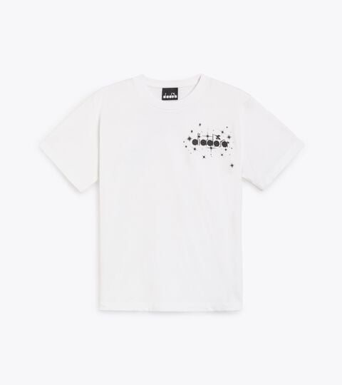 JG.T-SHIRT SS FREGIO STARS, OPTICAL WHITE Cotton t-shirt - Girl JG.T-SHIRT SS FREGIO STARS OPTICAL WHITE - Diadora