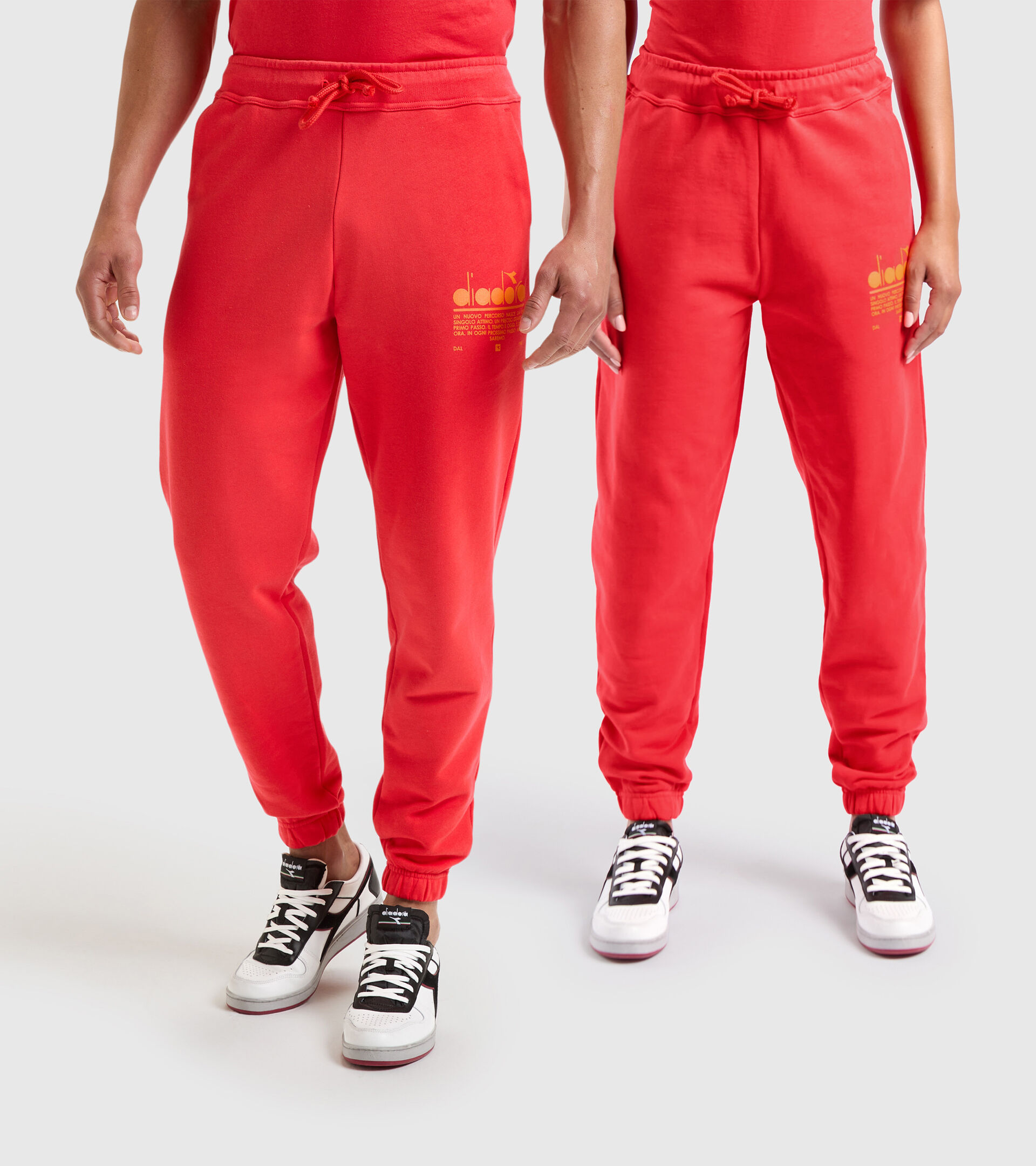 Jogginghose aus aufgerauter Baumwolle - Unisex PANT MANIFESTO MOHNBLUME ROT - Diadora