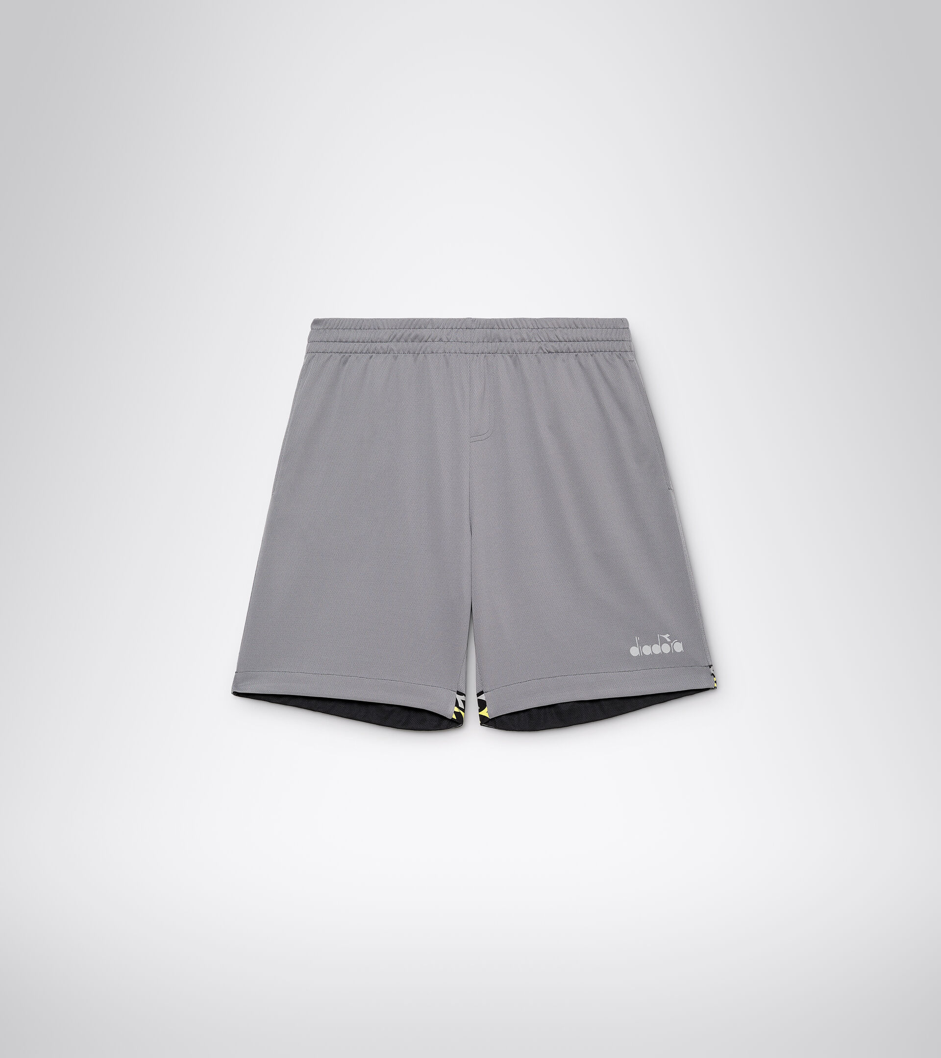 Double-face running shorts - Men BERMUDA REVERSIBLE BE ONE STEEL GRAY - Diadora