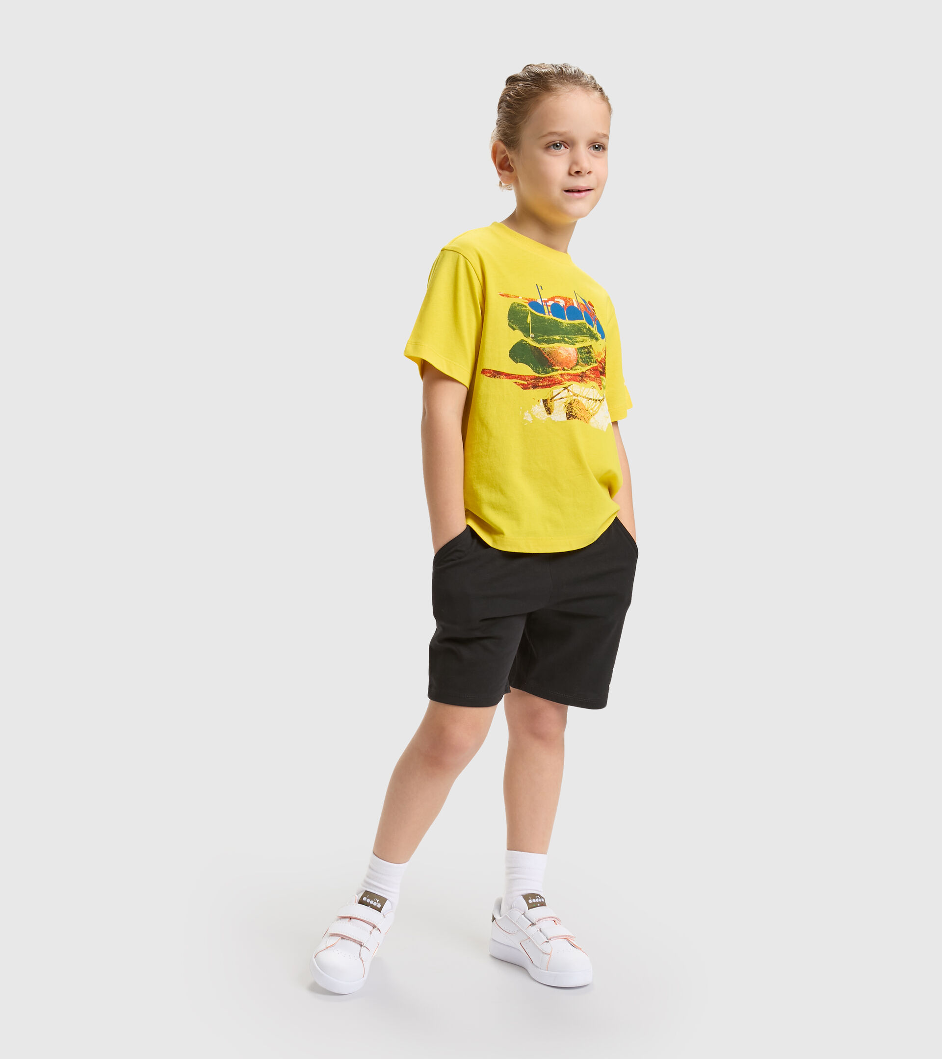 Cotton shorts/T-shirt set - Boys JB.SET SS PLAYGROUND YELLOW LENS - Diadora