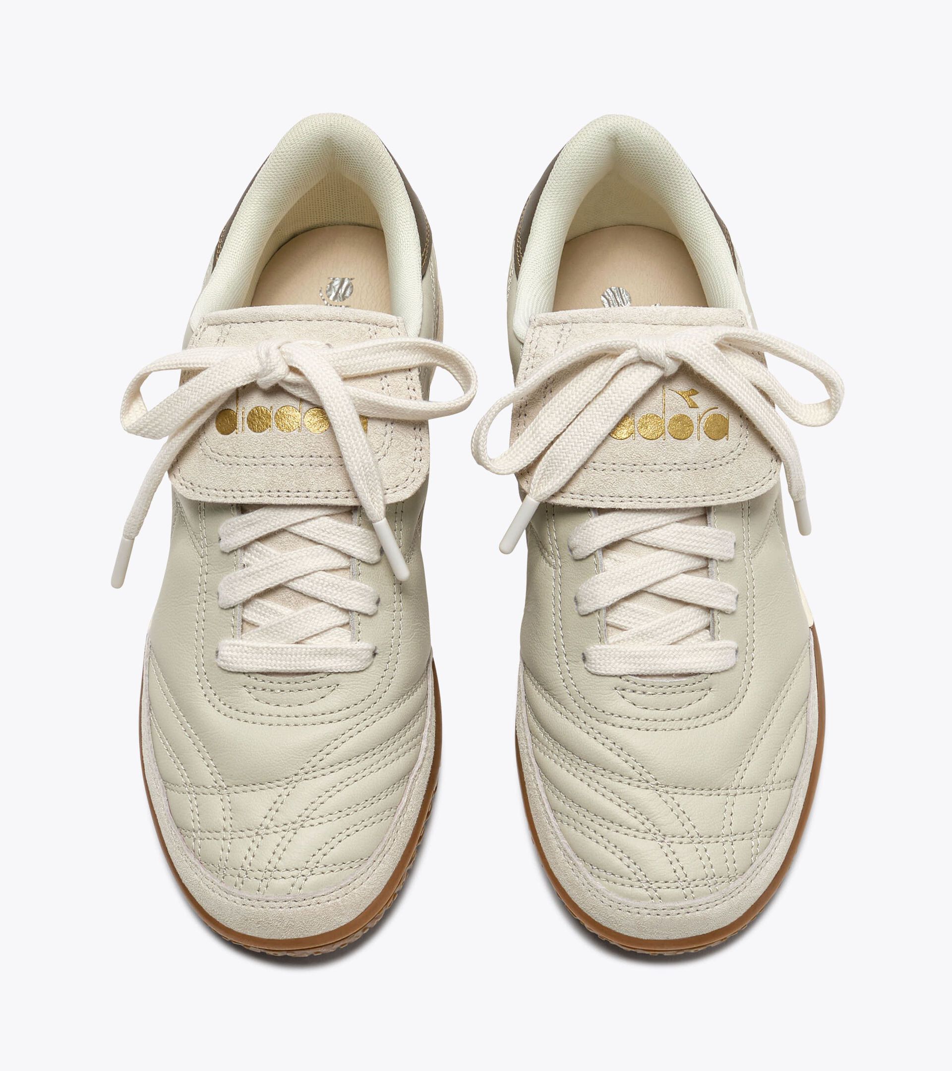 Terrace-style Leather Sneakers - All-gender GOLD INDOOR METAL TOFU - Diadora
