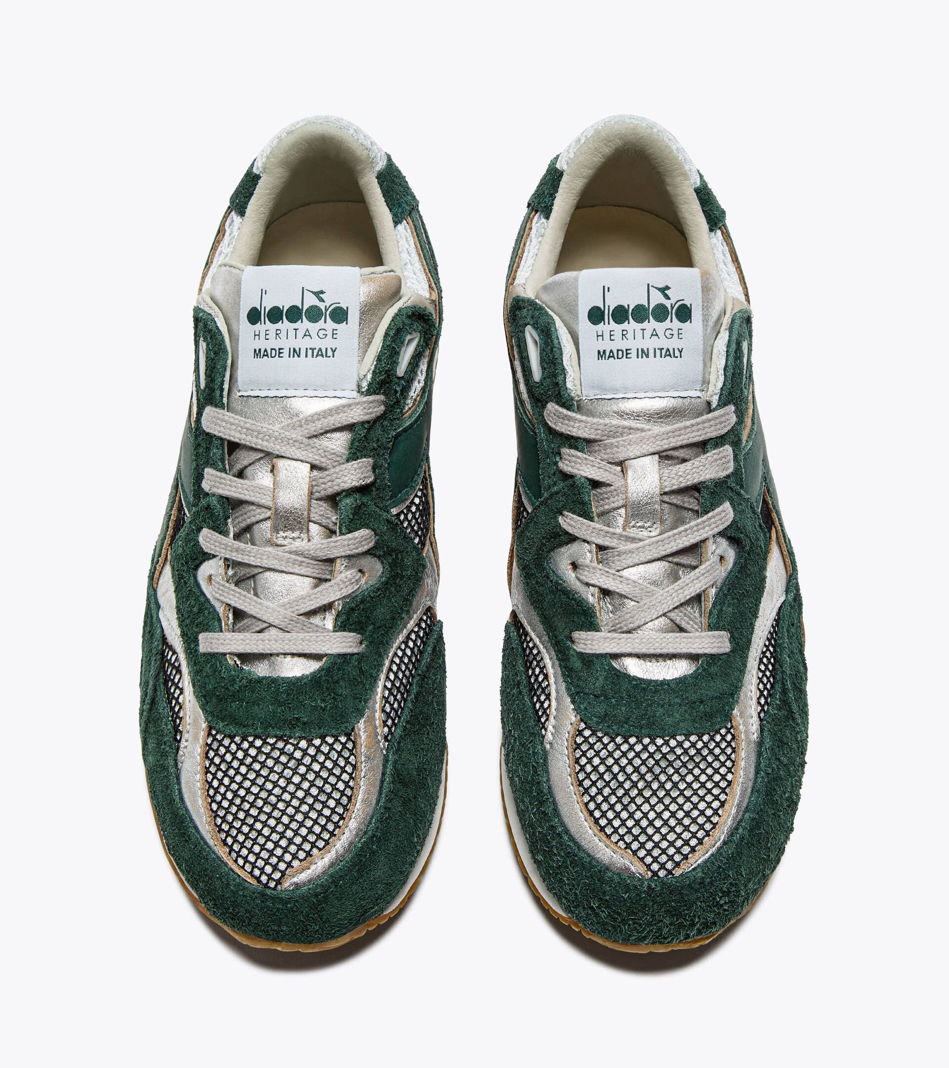 Zapatilla Heritage de caña baja - Made in Italy - Para todos los géneros EQUIPE REVENGE ITALIA USED VERDE EXCURSIONISMO - Diadora