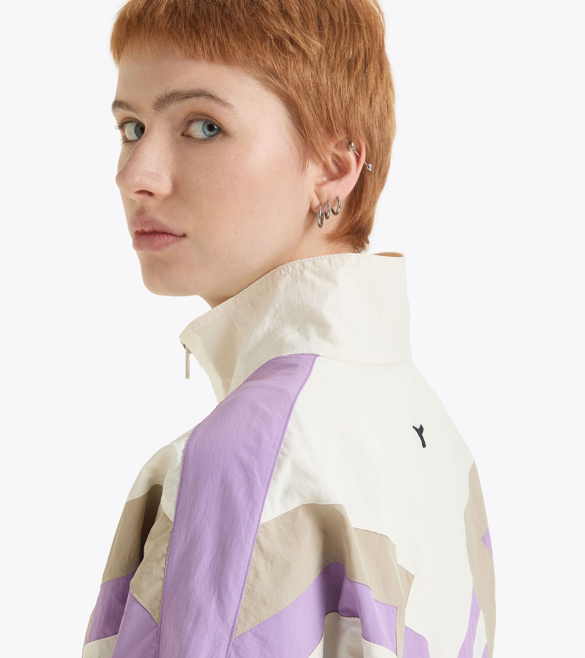 Track Jacket - Made in Italy - All-Gender TRACK JACKET MILL CITY WHISPER WHITE - Diadora