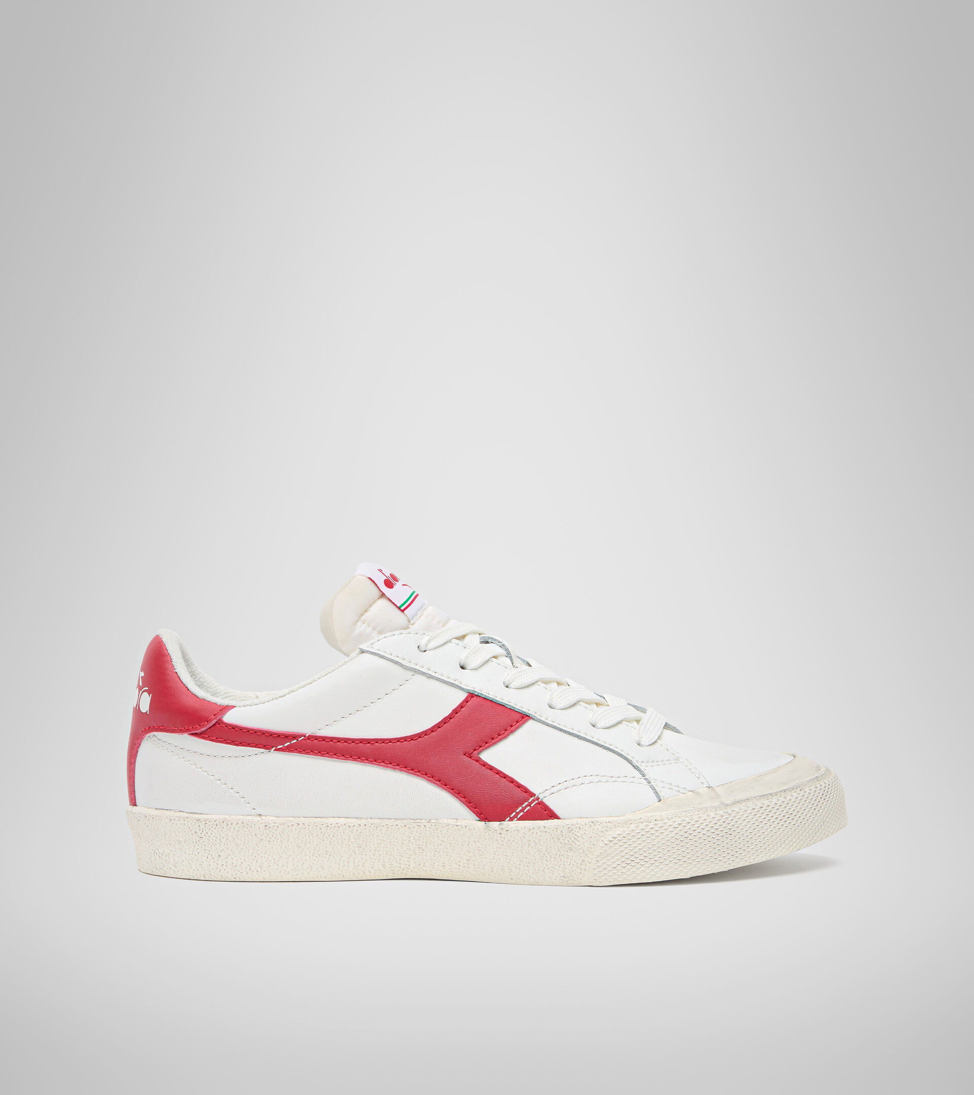 Sports shoe - Unisex MELODY LEATHER DIRTY WHITE/TANGO RED - Diadora
