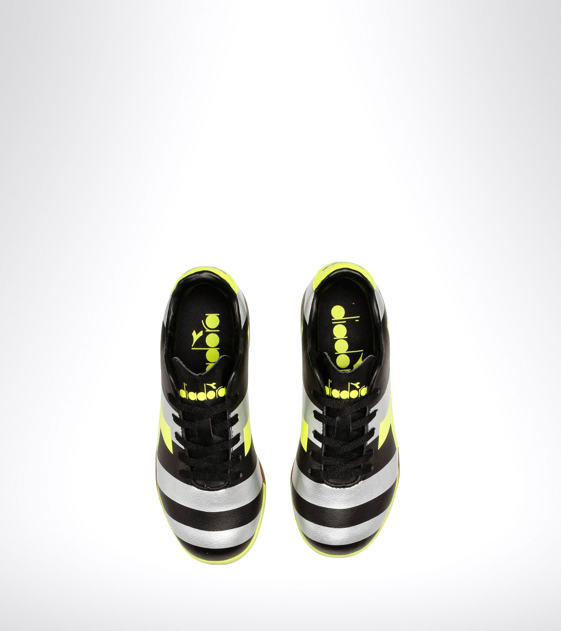 Chaussures de football pour salle - Unisexe Enfant RAPTOR R ID JR NERO/ARGENTO/GIALLO FL DD - Diadora