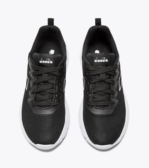 EVO RUN GS, BLACK /WHITE Running shoe - 8 to 16 years old - All-gender EVO RUN GS BLACK /WHITE - Diadora