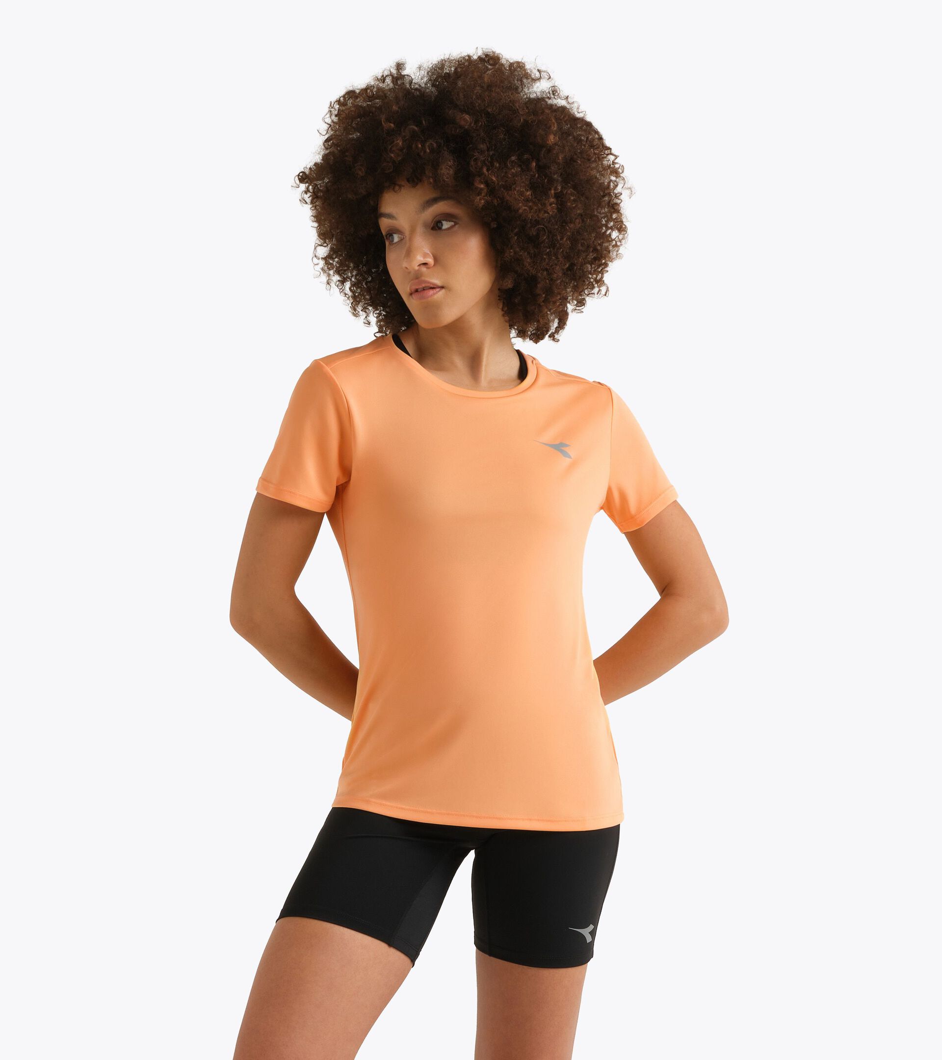 Sports t-shirt - Women L. SS T-SHIRT RUN PEACH COBBLER - Diadora