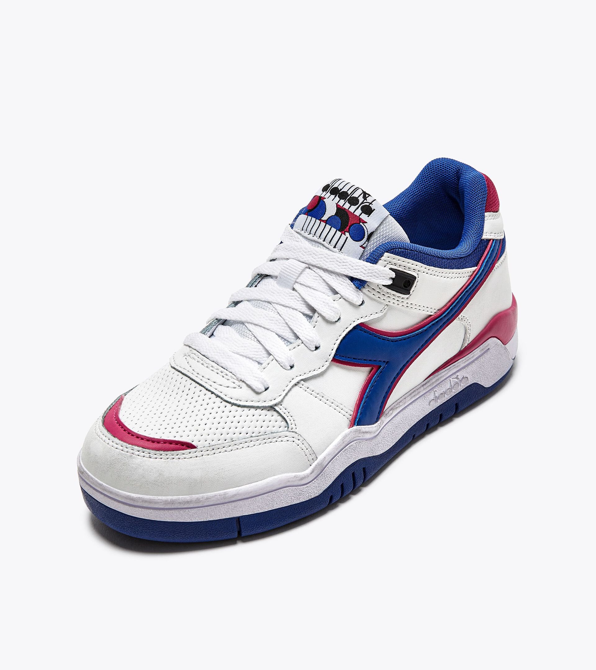 Sporty sneakers - Gender neutral B.56 ICONA WHITE/BLUE LIMONGES - Diadora