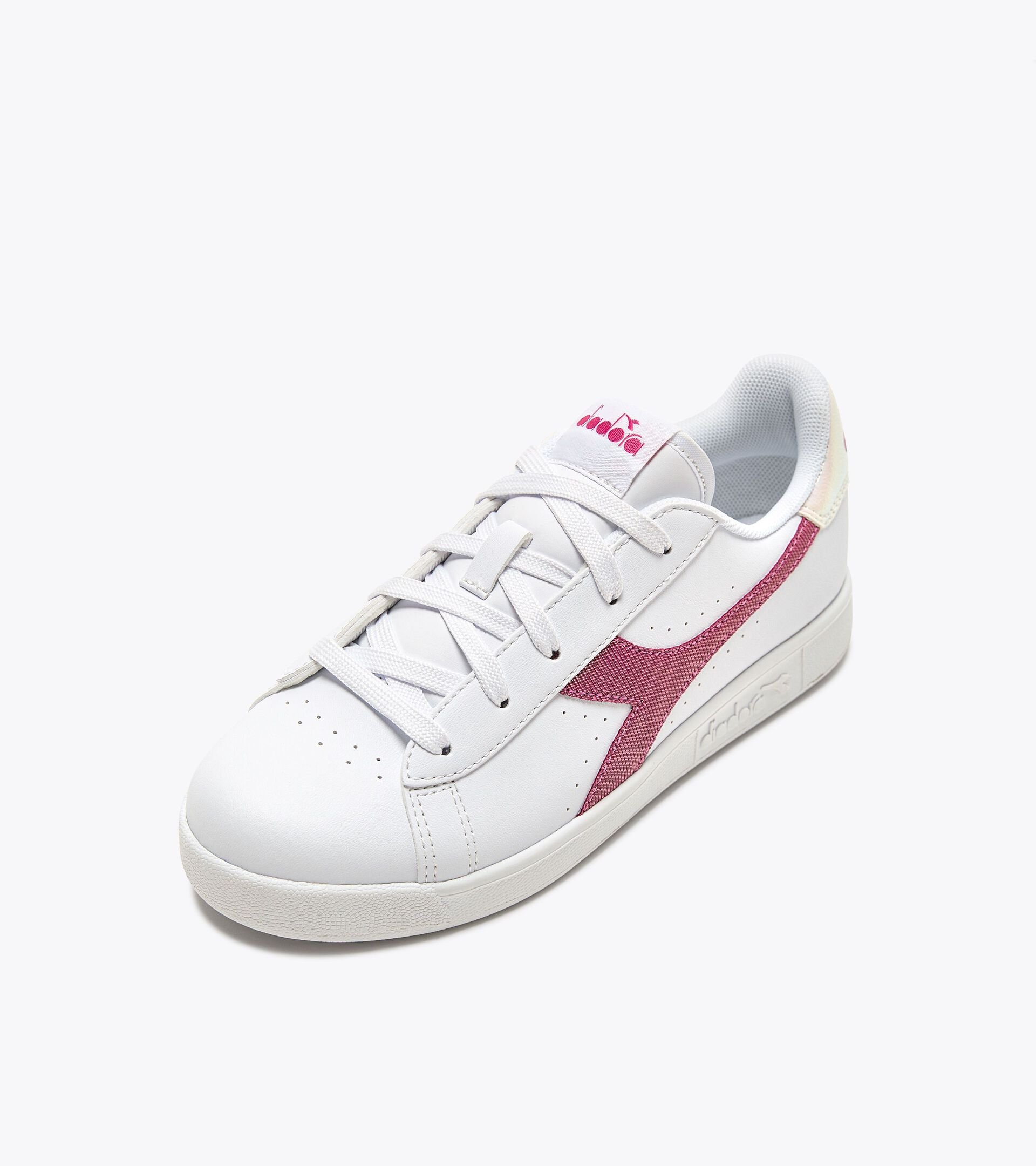Sports shoes - Youth 8-16 years GAME P GS GIRL WHITE/CLARET RED - Diadora