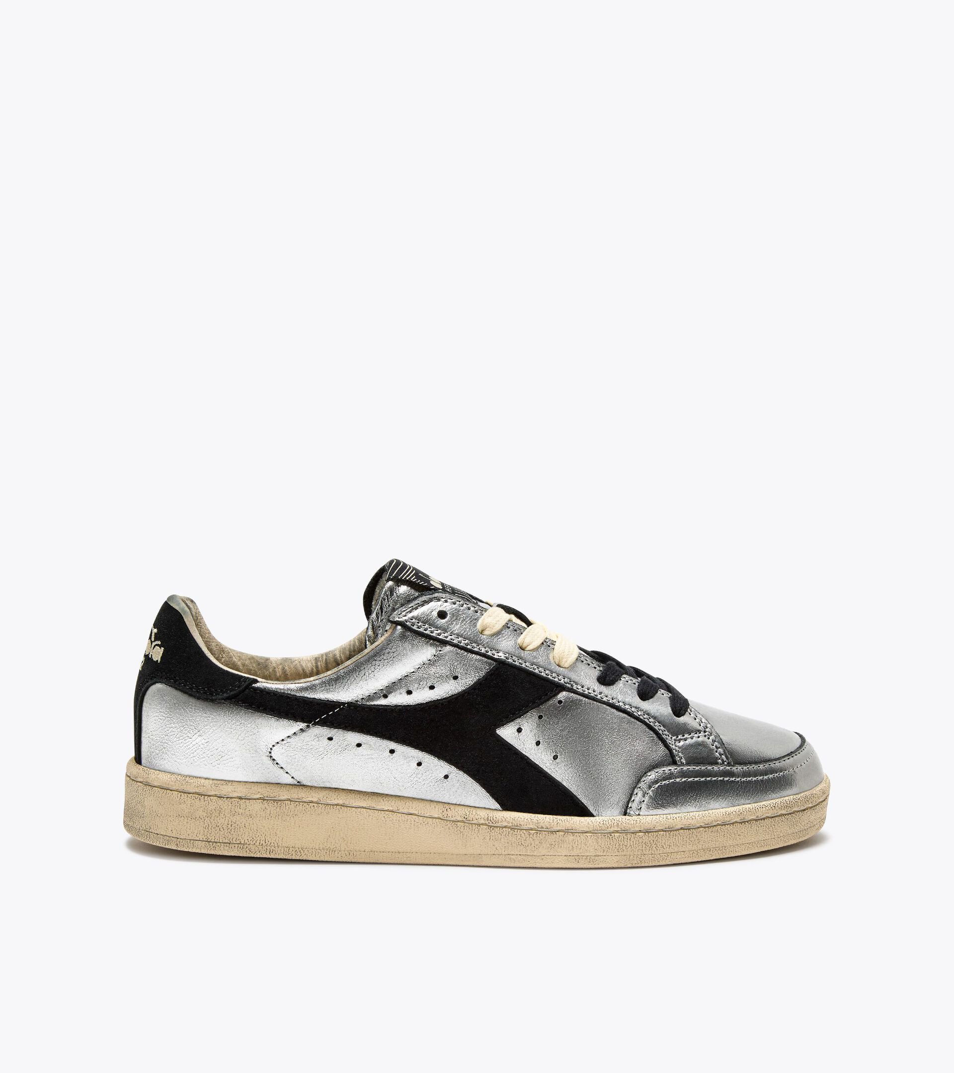 Sneaker Heritage aus metallisiertem Leder - Für alle Geschlechter
 PRESTIGE METAL USED SILBER - Diadora