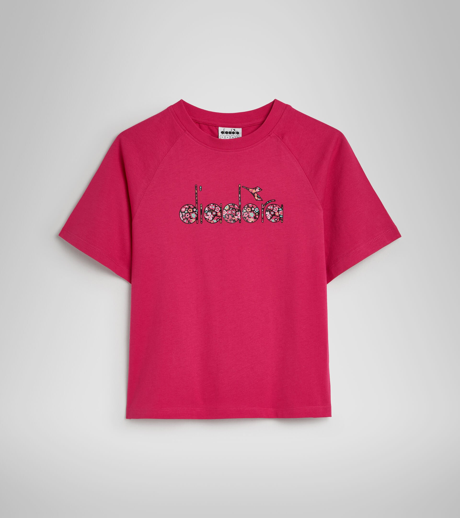 T-shirt de sport en coton - Ado fille JG.T-SHIRT SS BLOSSOM FUCHSIE VIOLET - Diadora
