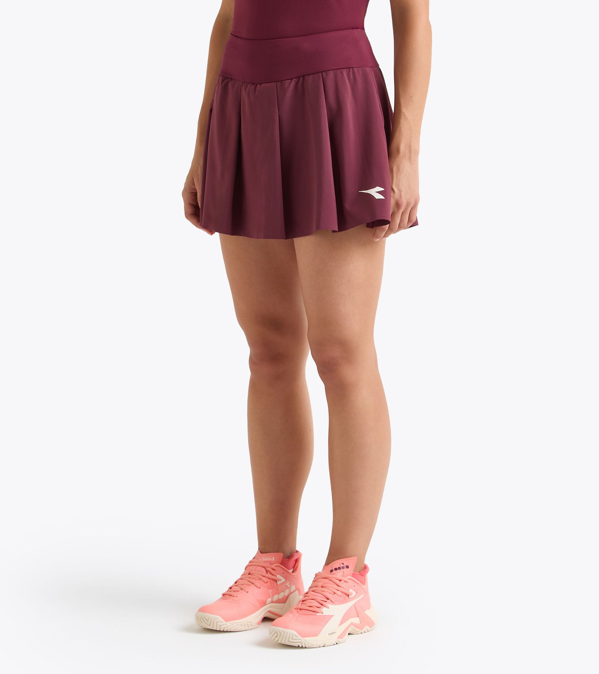 Jupe de tennis - Compétition - Femme L. SKIRT ICON ROUGE BANDEROLE - Diadora