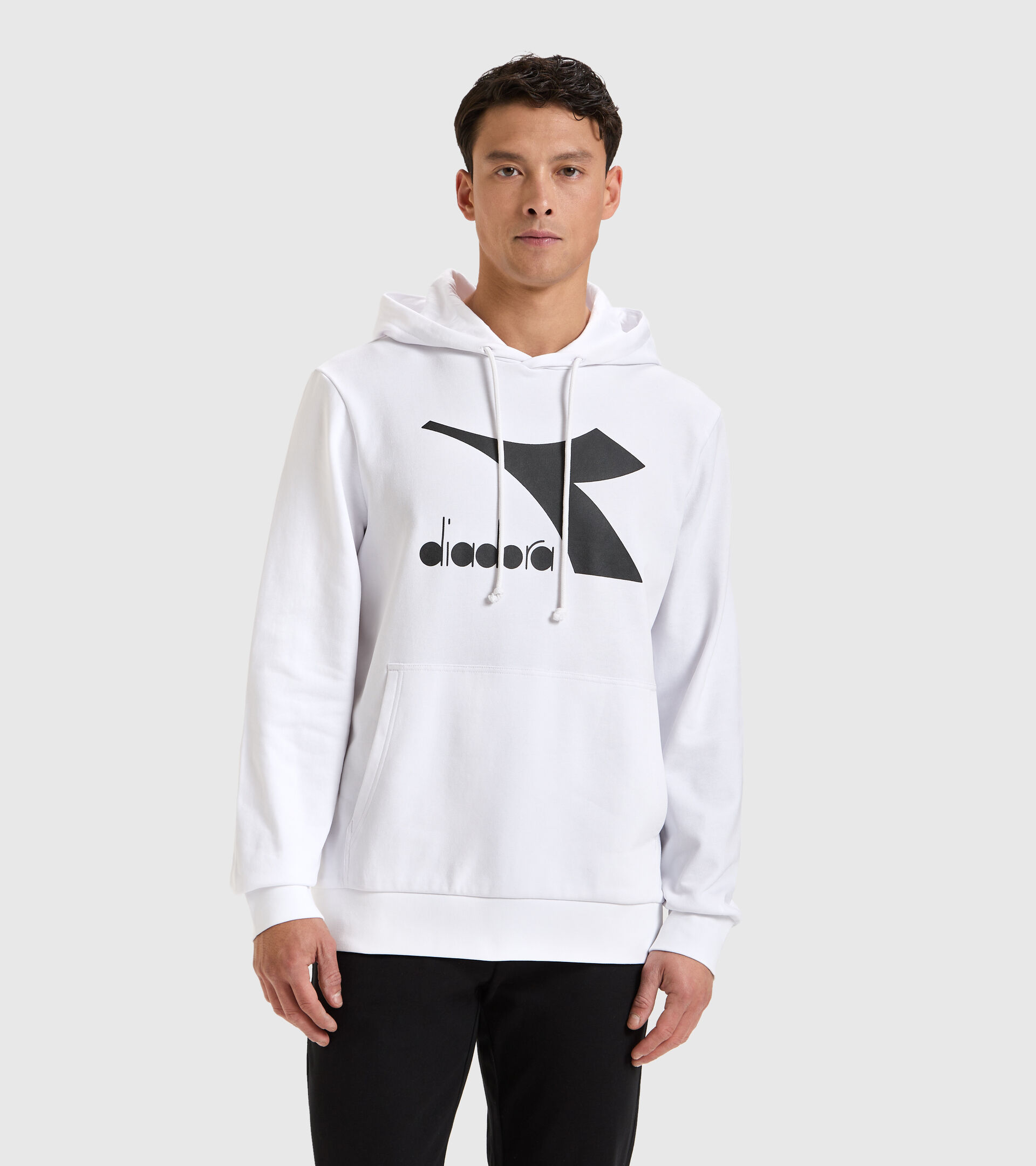 Cotton hoodie - Men HOODIE CHROMIA OPTICAL WHITE - Diadora