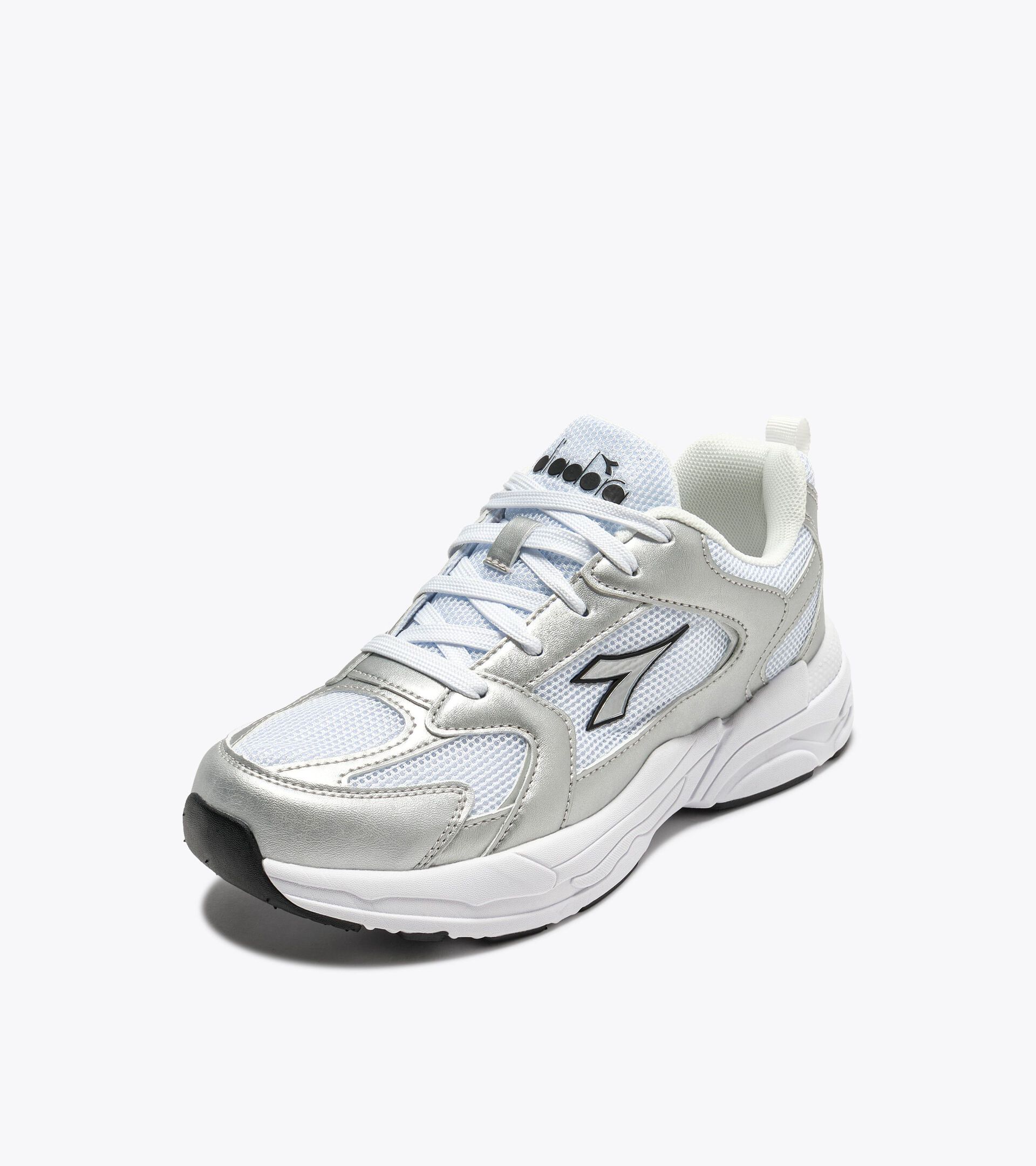 Sportswear sneakers - Youth ALLEY METAL GS WHITE/SILVER .. - Diadora