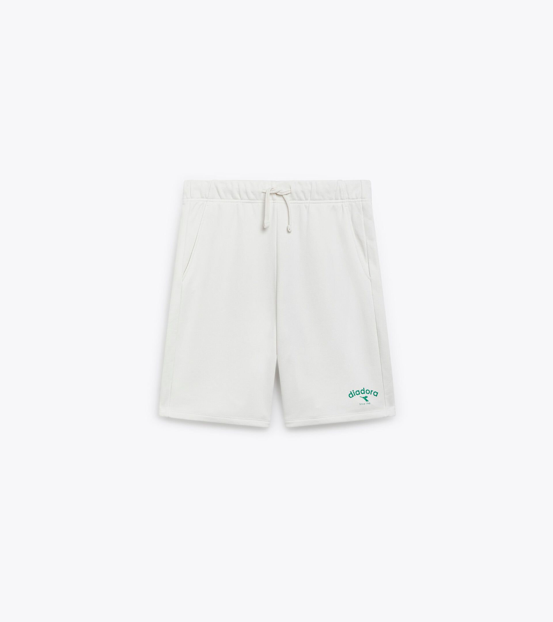Pantalones cortos de algodón french terry - Gender neutral BERMUDA ATHL. LOGO BLANCA LECHE - Diadora