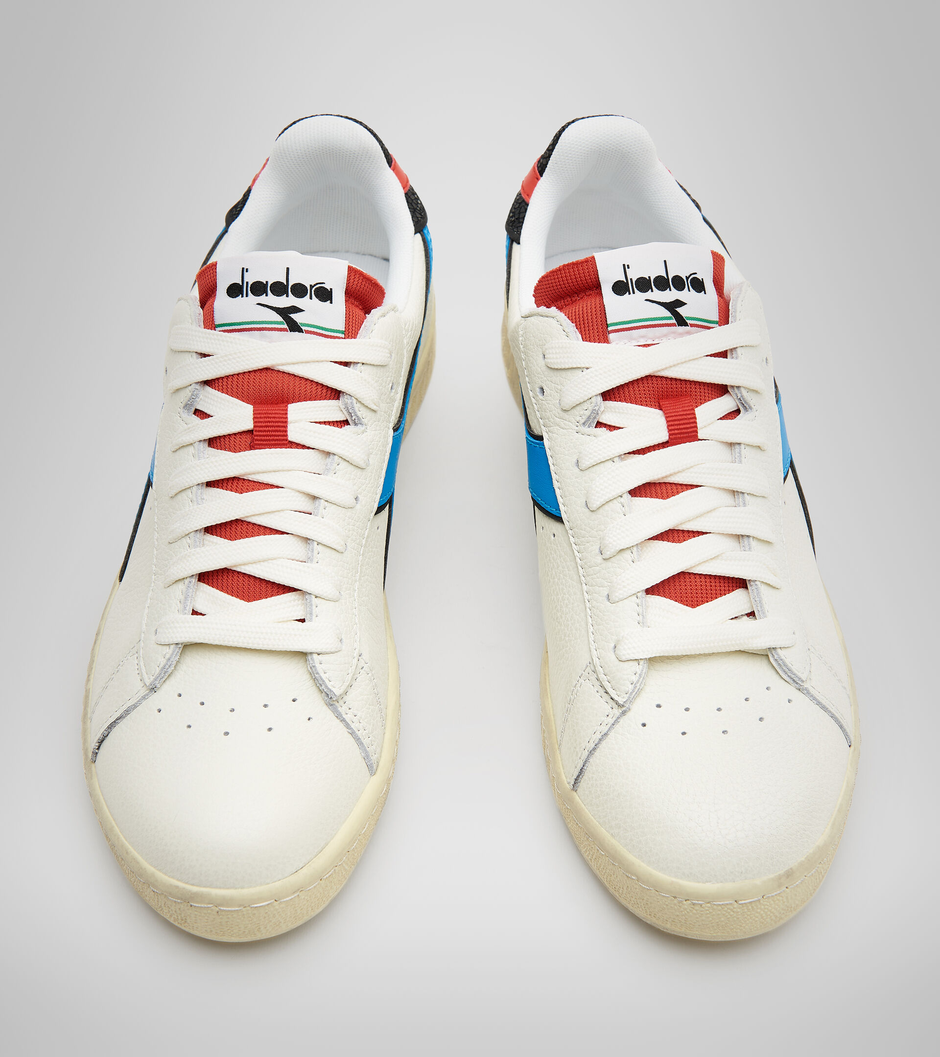 Sports shoe - Unisex GAME L LOW ICONA WHITE/BLACK/MALIBU BLUE - Diadora