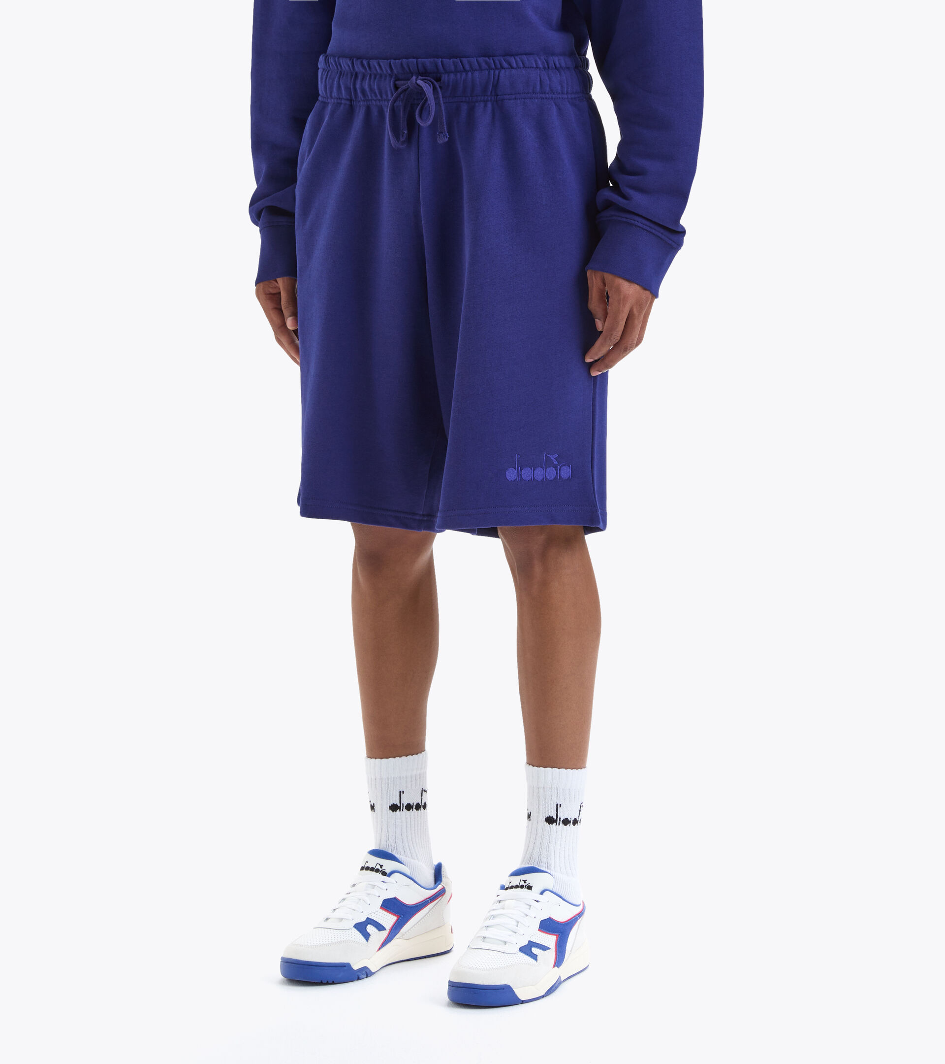 Cotton sweatpants - Gender neutral BERMUDA SPW LOGO BLUE PRINT - Diadora