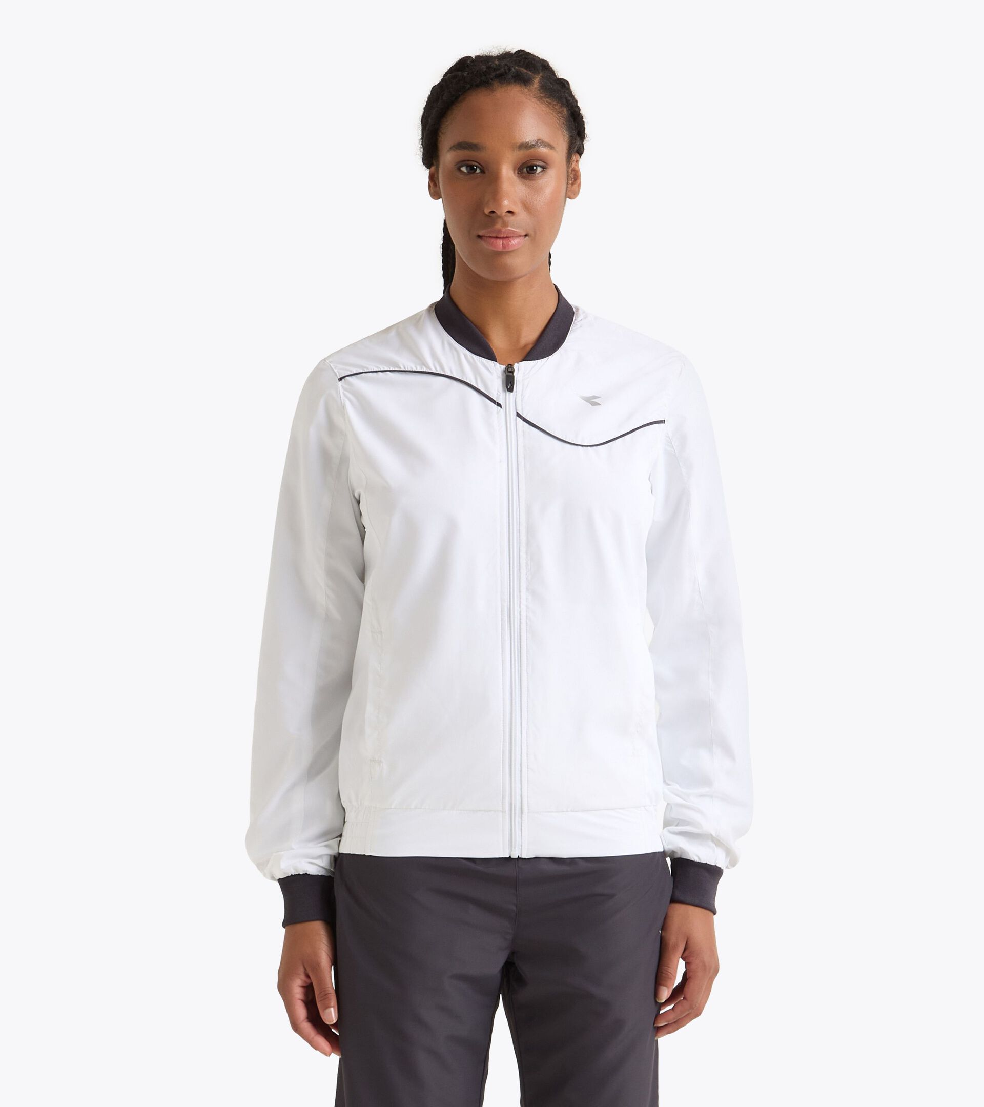 Tennisjacke - Damen L. JACKET COURT STRAHLEND WEISSE - Diadora