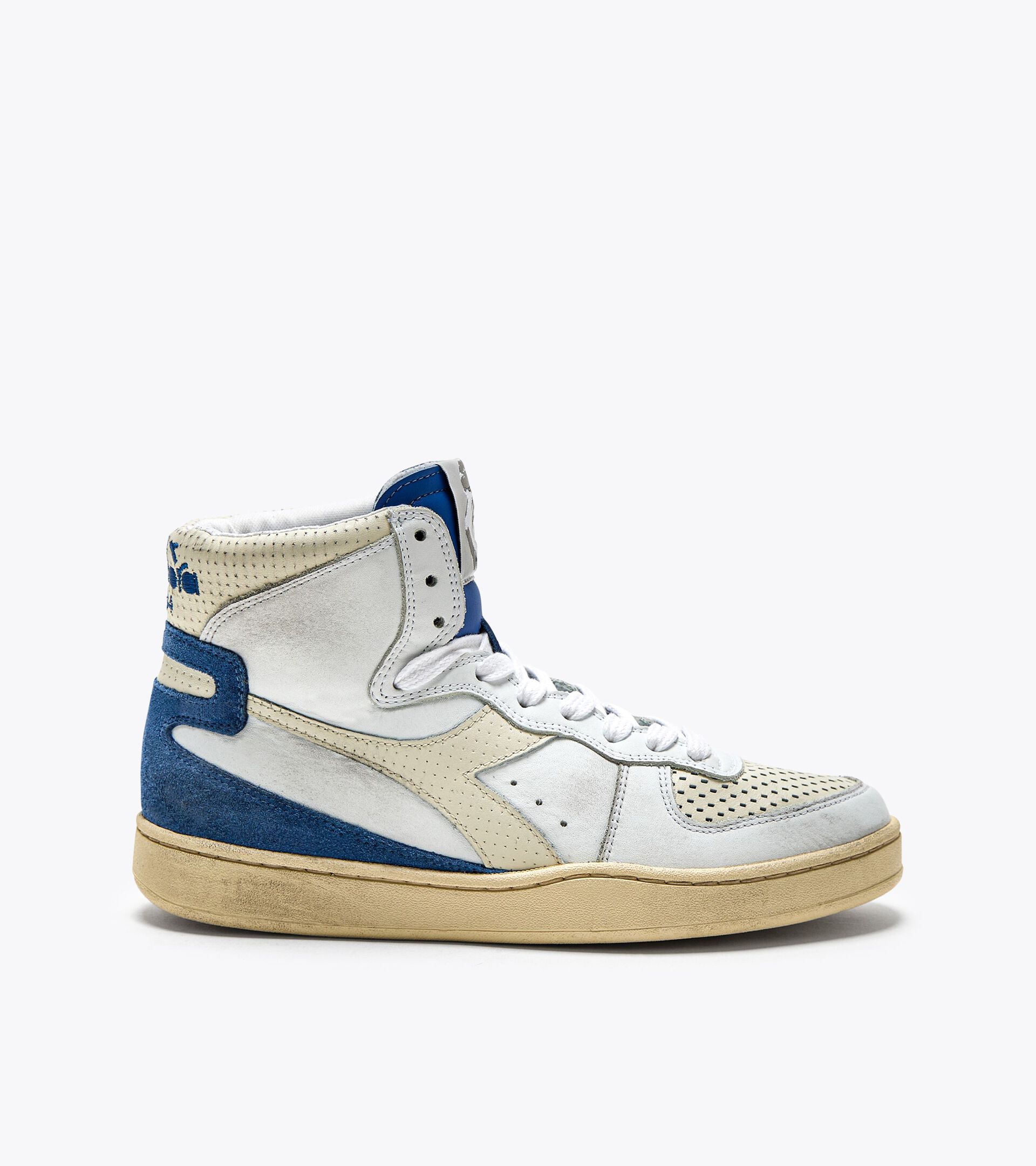 Heritage shoe - Made In Italy - Gender Neutral MI BASKET PUNCHED ITA X DINO MENEGHIN WHITE/DELFT - Diadora