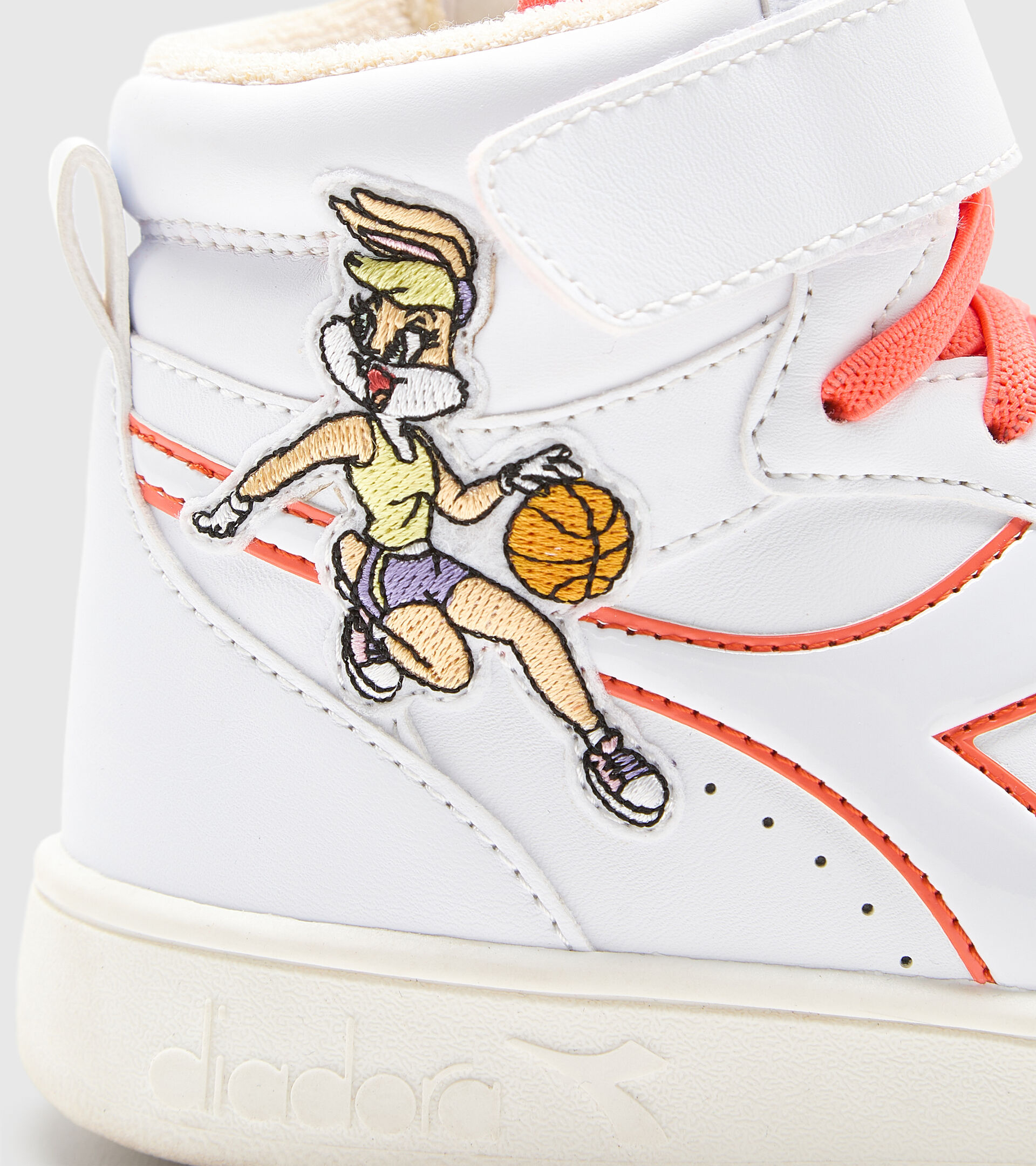 Sports shoes - Kids 4-8 years MAGIC BASKET MID LOLA PS WHITE/CORAL - Diadora