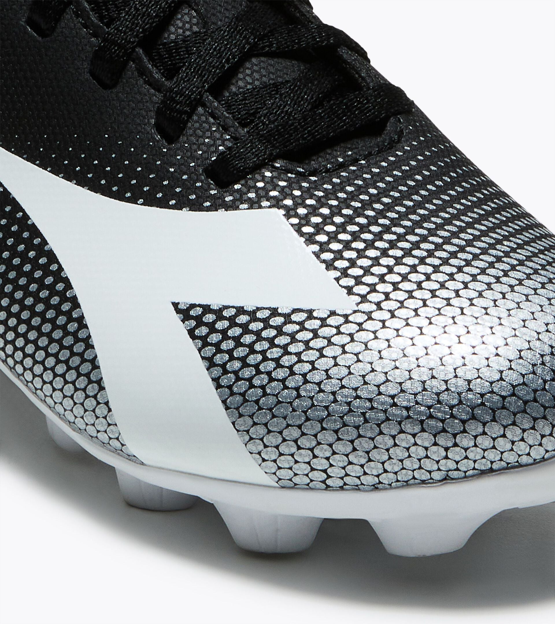 Firm ground football boots - Boys and girls PICHICHI 9 JR MD BLACK/WHITE/SILVER DD - Diadora