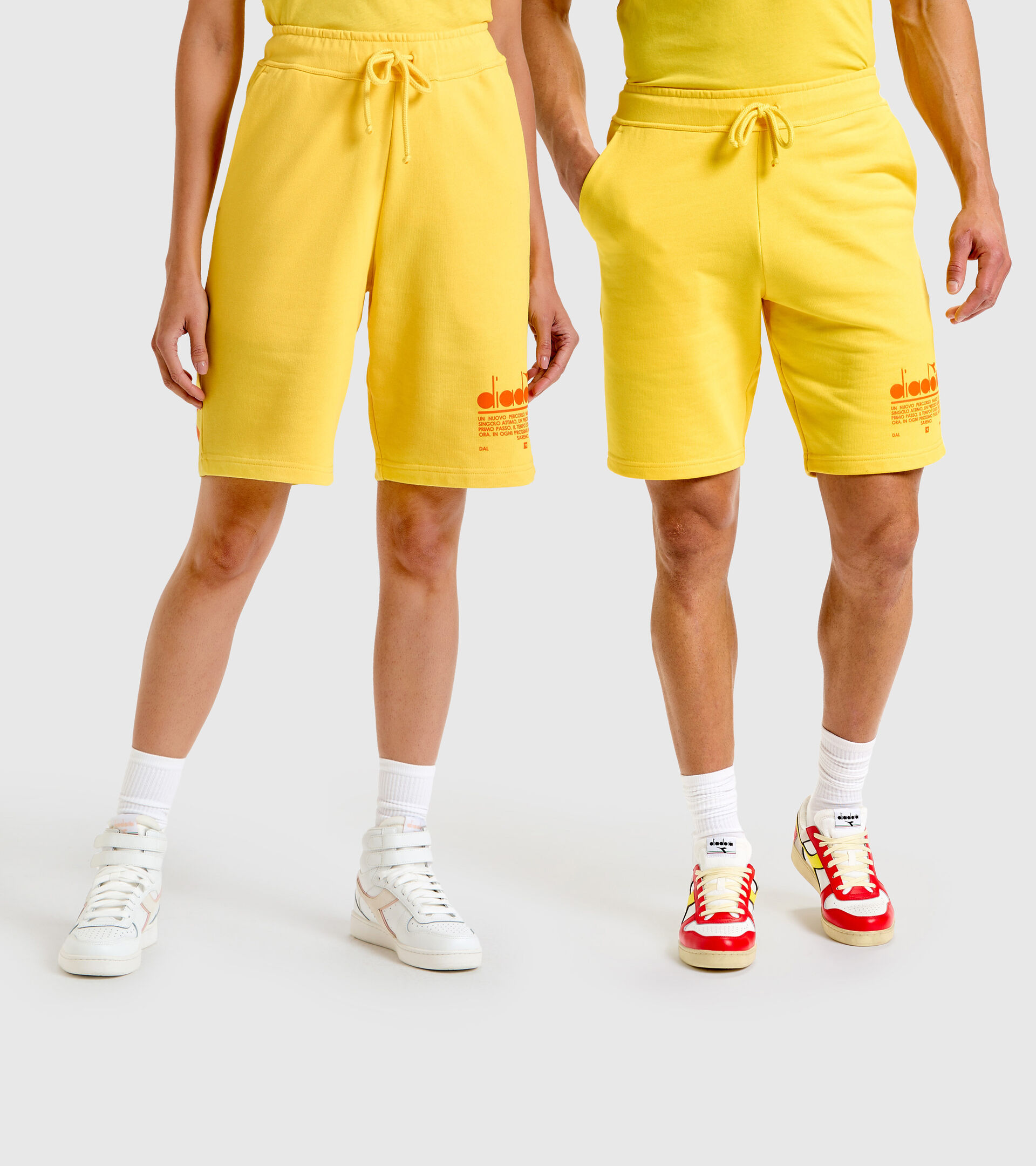 Cotton shorts - Unisex BERMUDA MANIFESTO YELLOW LENS - Diadora