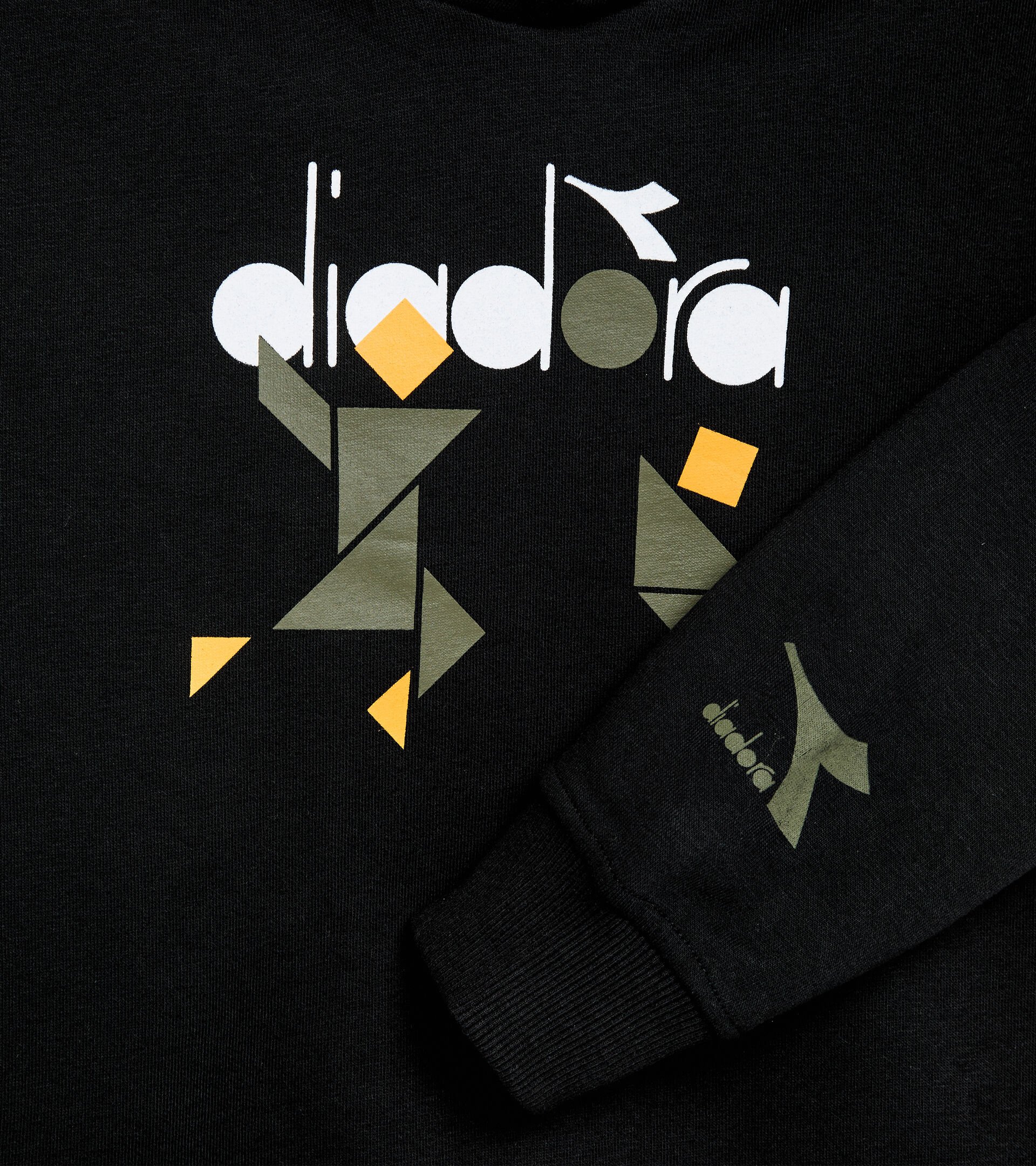 Hooded sweatshirt - Kids JB.HOODIE SWEAT TWISTER BLACK - Diadora