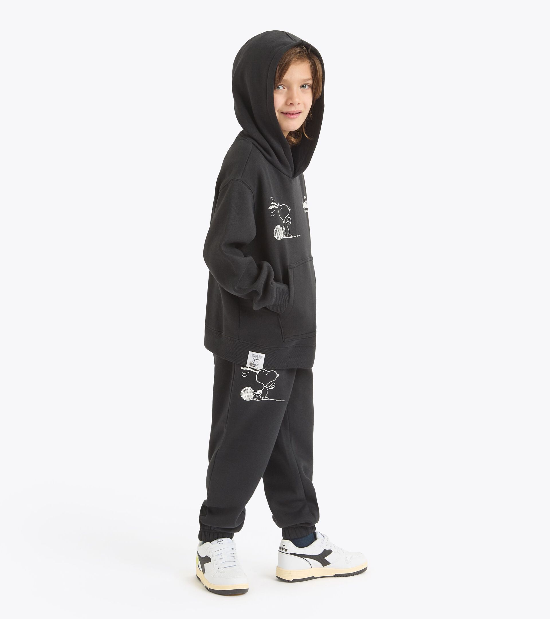 Peanuts hoodie - Kids  JU. HOODIE PEANUTS BLACK - Diadora
