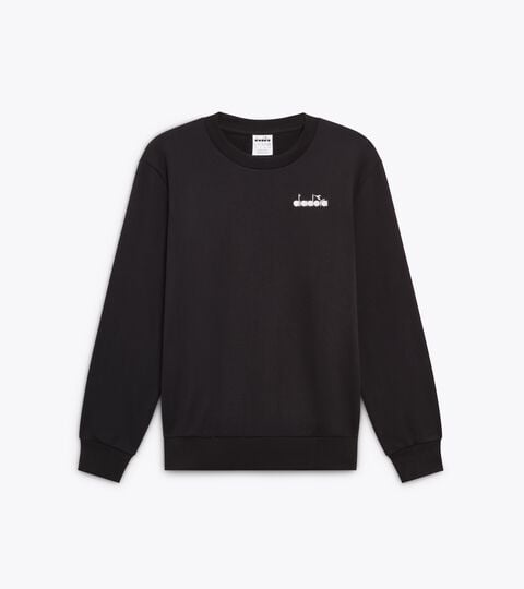 Cotton crewneck - All-Gender SWEATSHIRT CREW LOGO BLACK/SUPERWHITE - Diadora