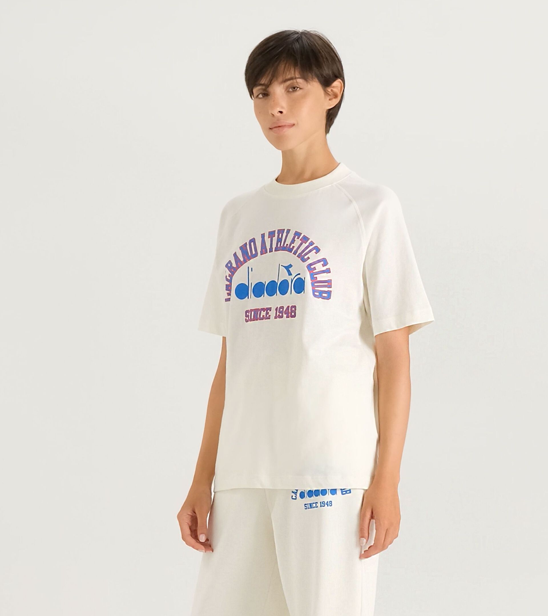 Camiseta deportiva - Gender neutral T-SHIRT SS 1948 ATHL. CLUB BLANCA VAINILLA HIELO - Diadora