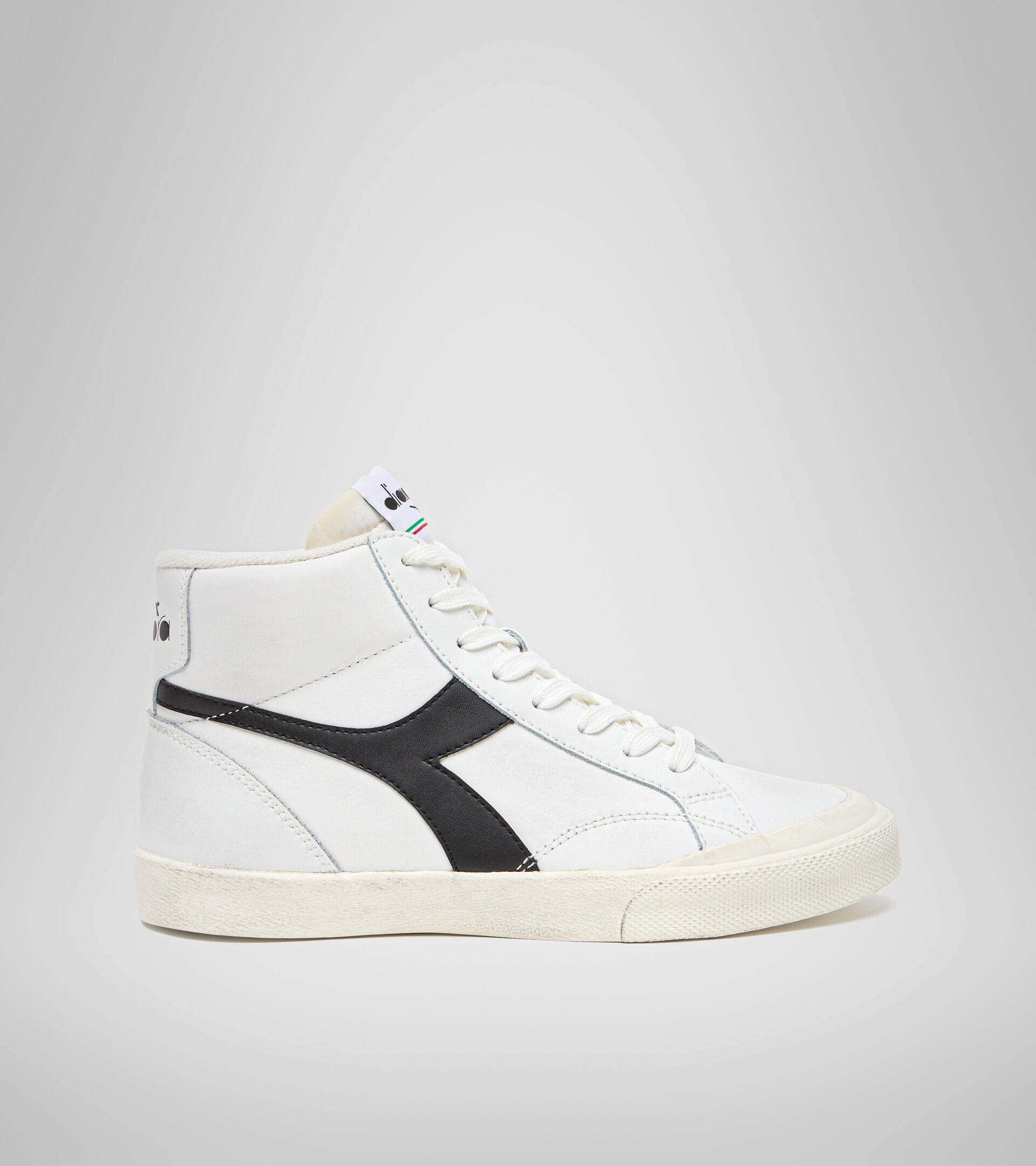 Footwear Sportswear UNISEX MELODY MID LEATHER DIRTY WHITE/BLACK Diadora