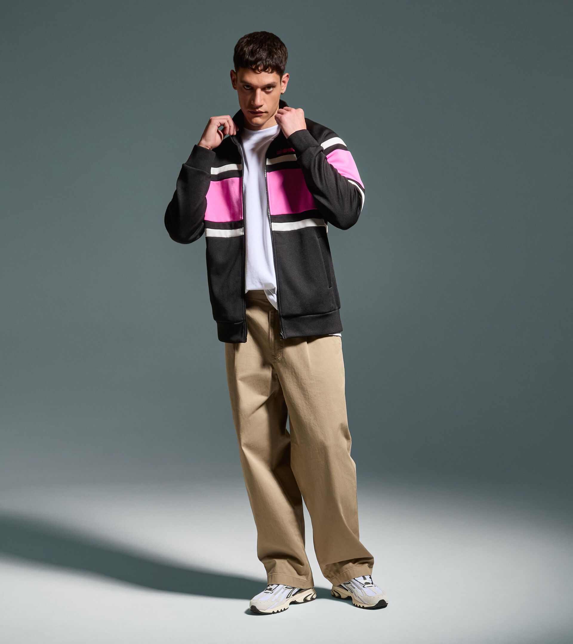 80s-inspired sports jacket - All-gender JACKET 80S BLACK - Diadora