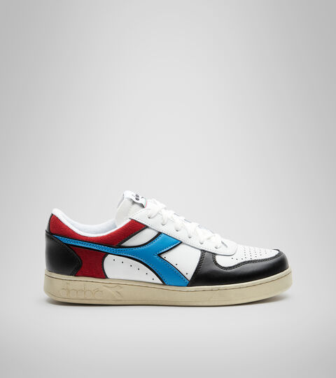 Sports shoe - Unisex MAGIC BASKET LOW ICONA WHITE/BLACK/MALIBU BLUE - Diadora
