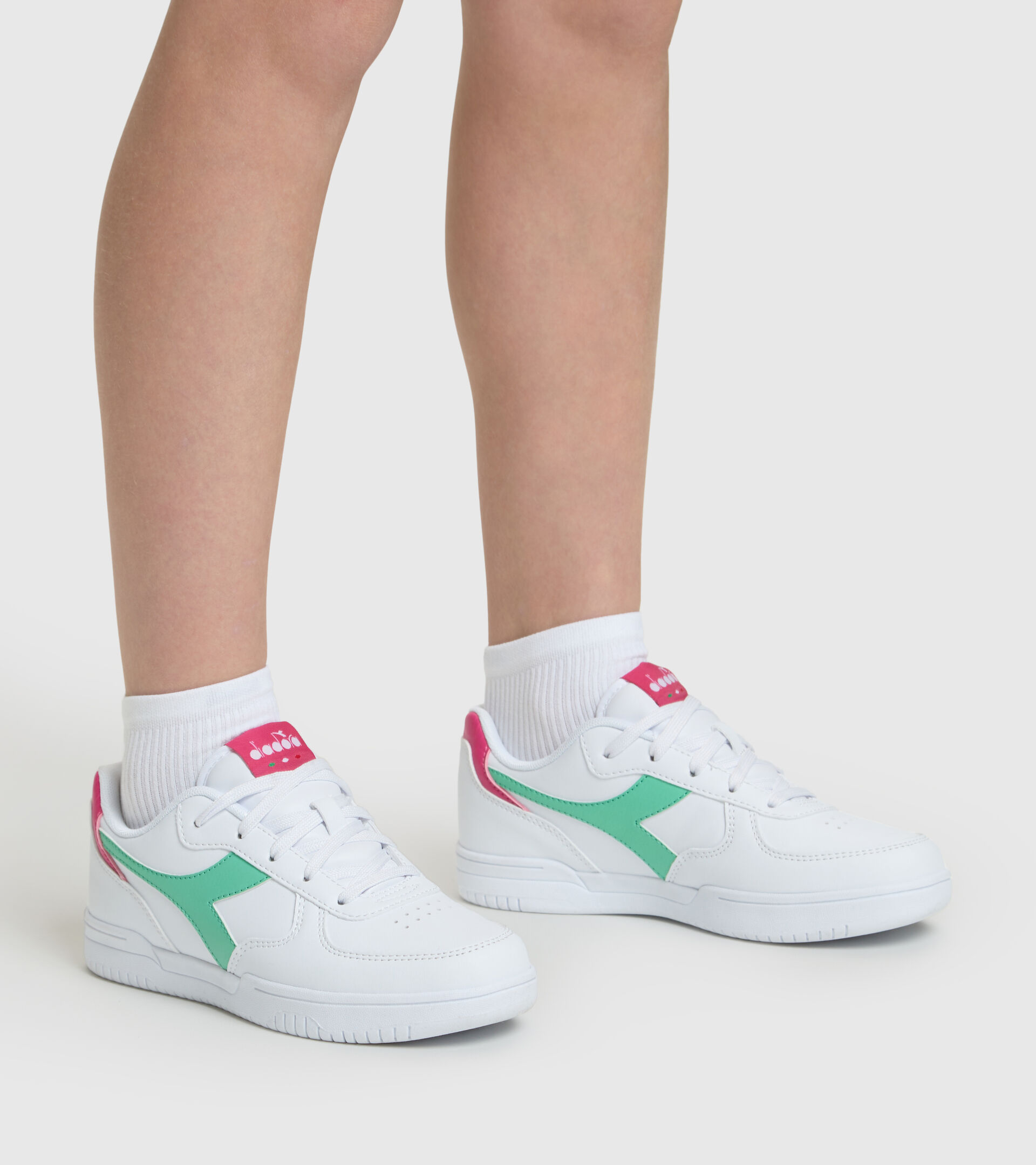 Sports shoes - Youth 8-16 years RAPTOR LOW GS WHITE/BISCAY BAY - Diadora
