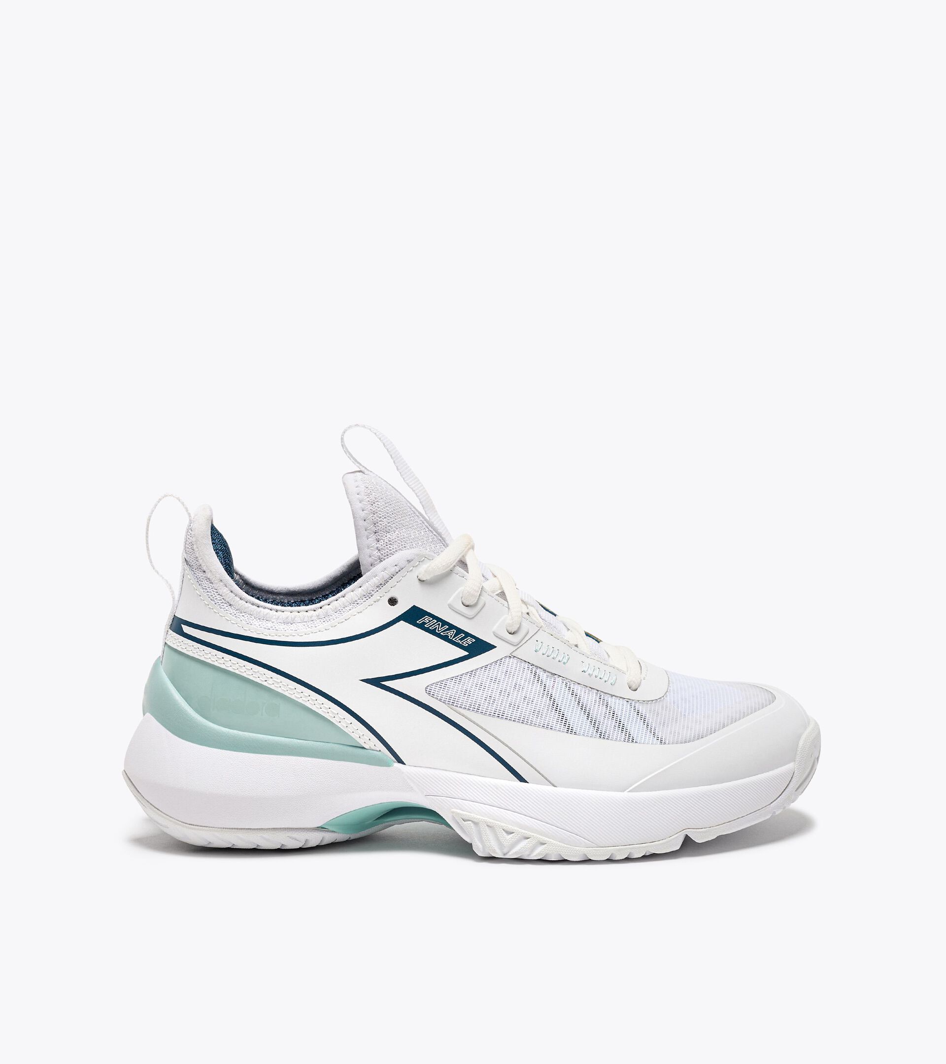 Tennis shoes for hard surfaces or clay courts - Women FINALE W AG WHITE/LEGION BLUE/SURF SPRAY - Diadora