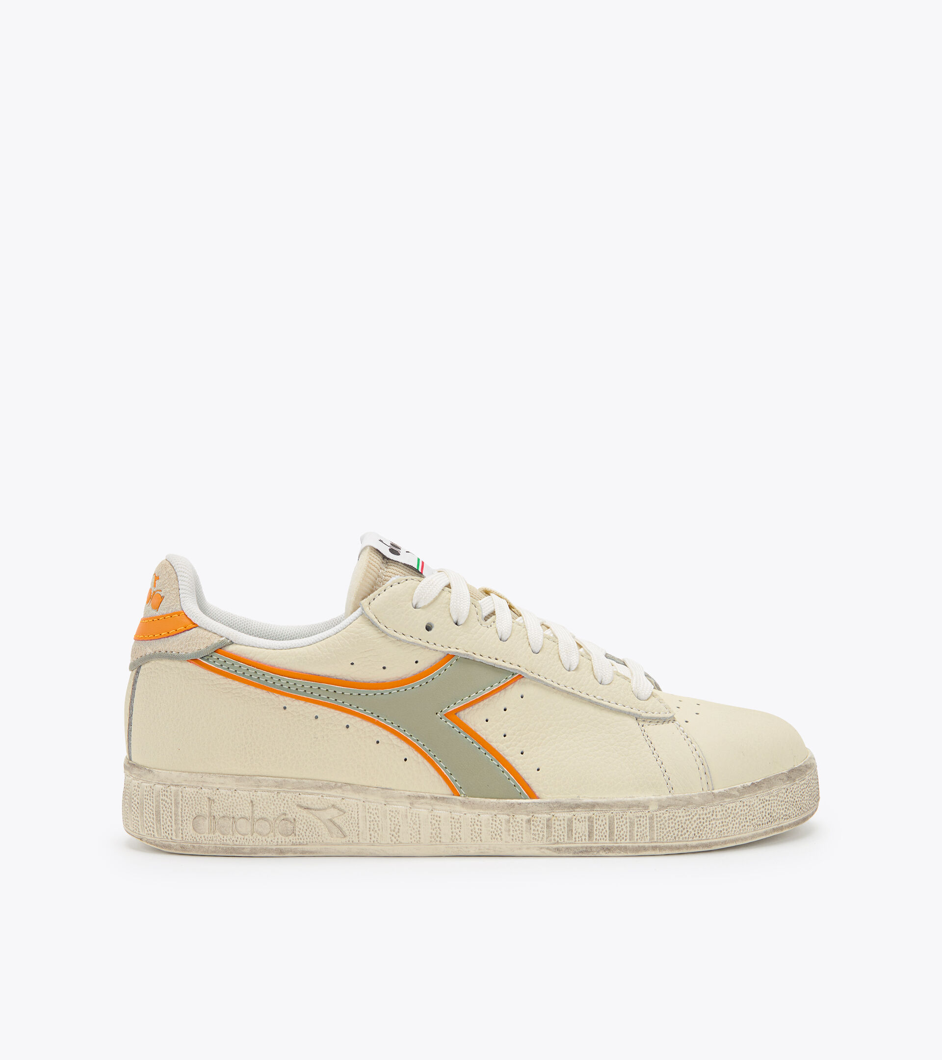 Chaussures de sport - Unisexe GAME L LOW ICONA BLANC/VERT DESERT SAUGE - Diadora