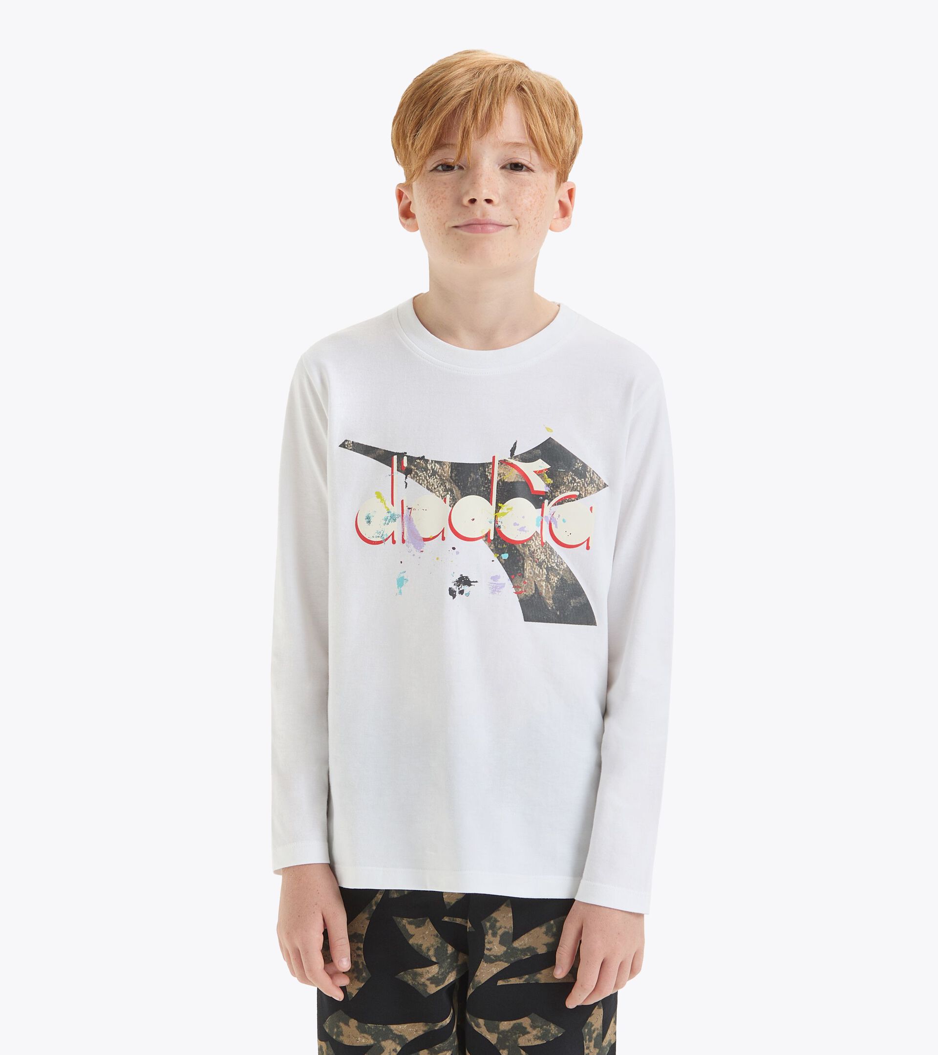 T-shirt à manches longues - Garçon
 JB.T-SHIRT LS LOGO SPRAY BLANC NIEGE - Diadora