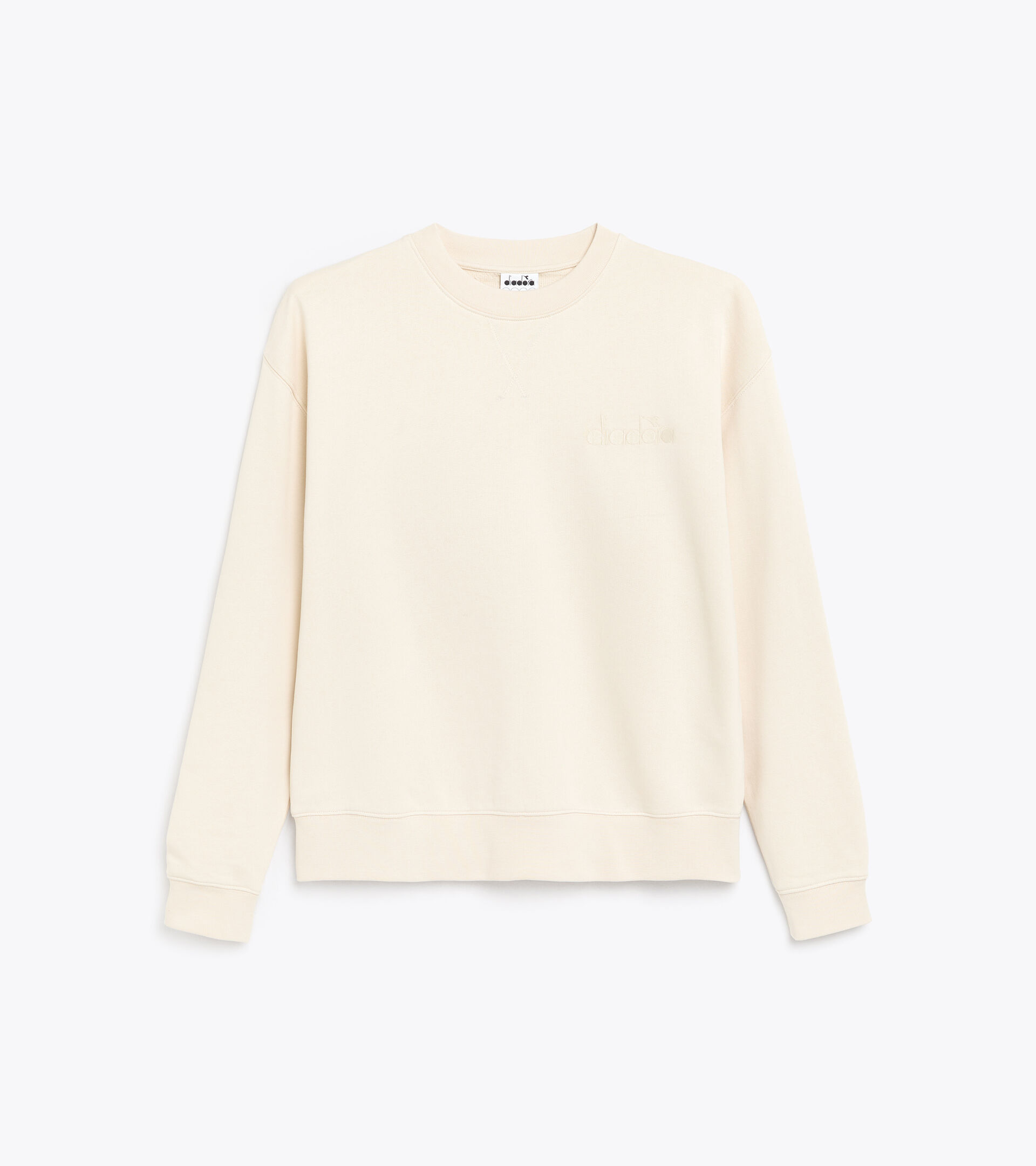 Cotton sweatshirt - Gender neutral SWEATSHIRT CREW SPW LOGO WHITE SWAN - Diadora